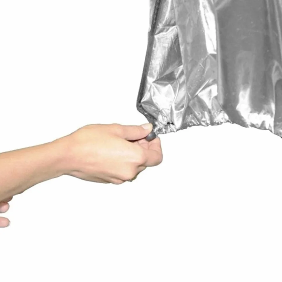 protectora telescópica con banda de fijación, tu telescopio de la humedad y la humedad, 47 x 63/160 x 120 cm, plata