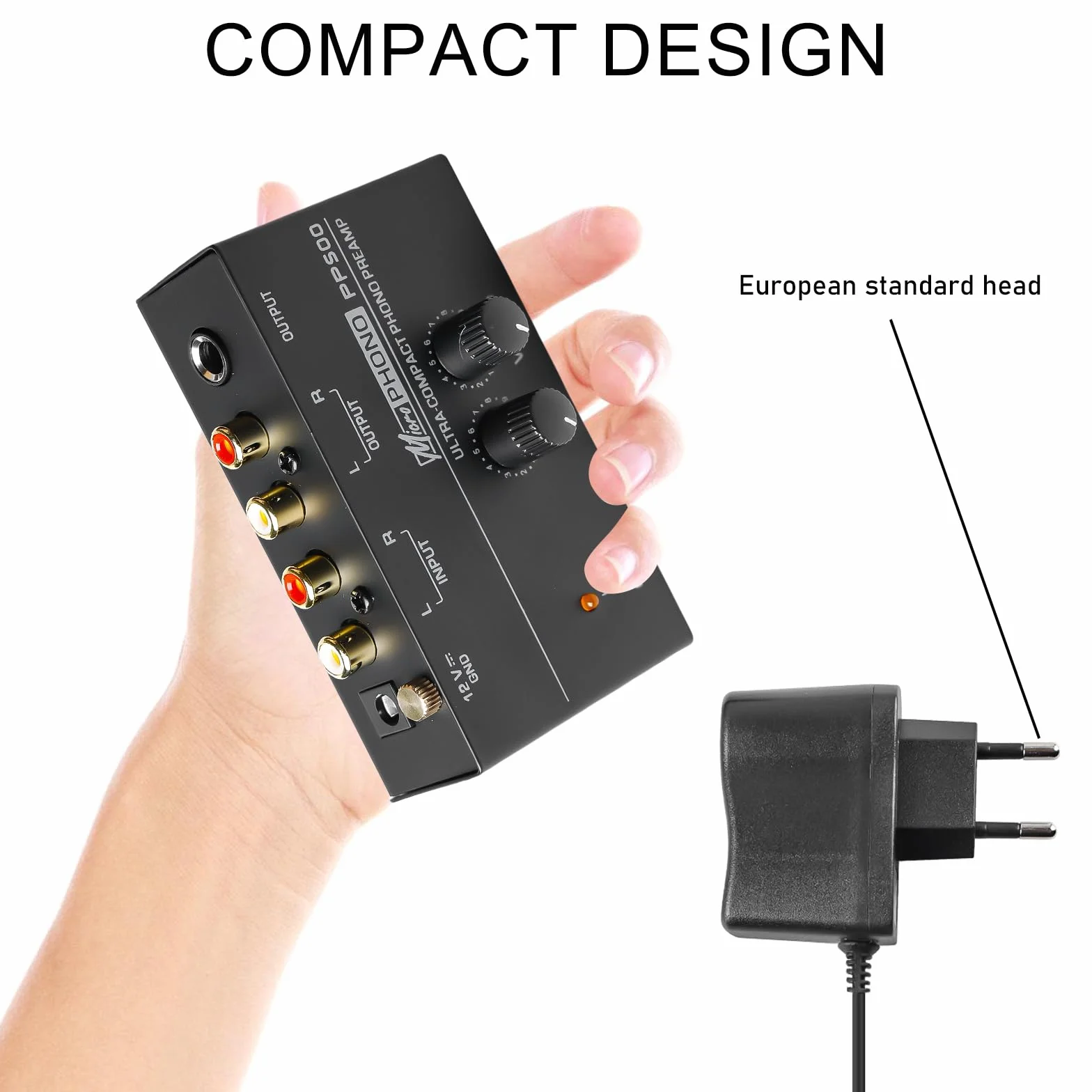 Phono - Tocadiscos preamplificador, tocadiscos negro, amplificador estéreo con sistemas de exploración MM, preamplificador fonográfico para tocadiscos, amplificador estéreo con nivel, entrada y salida
