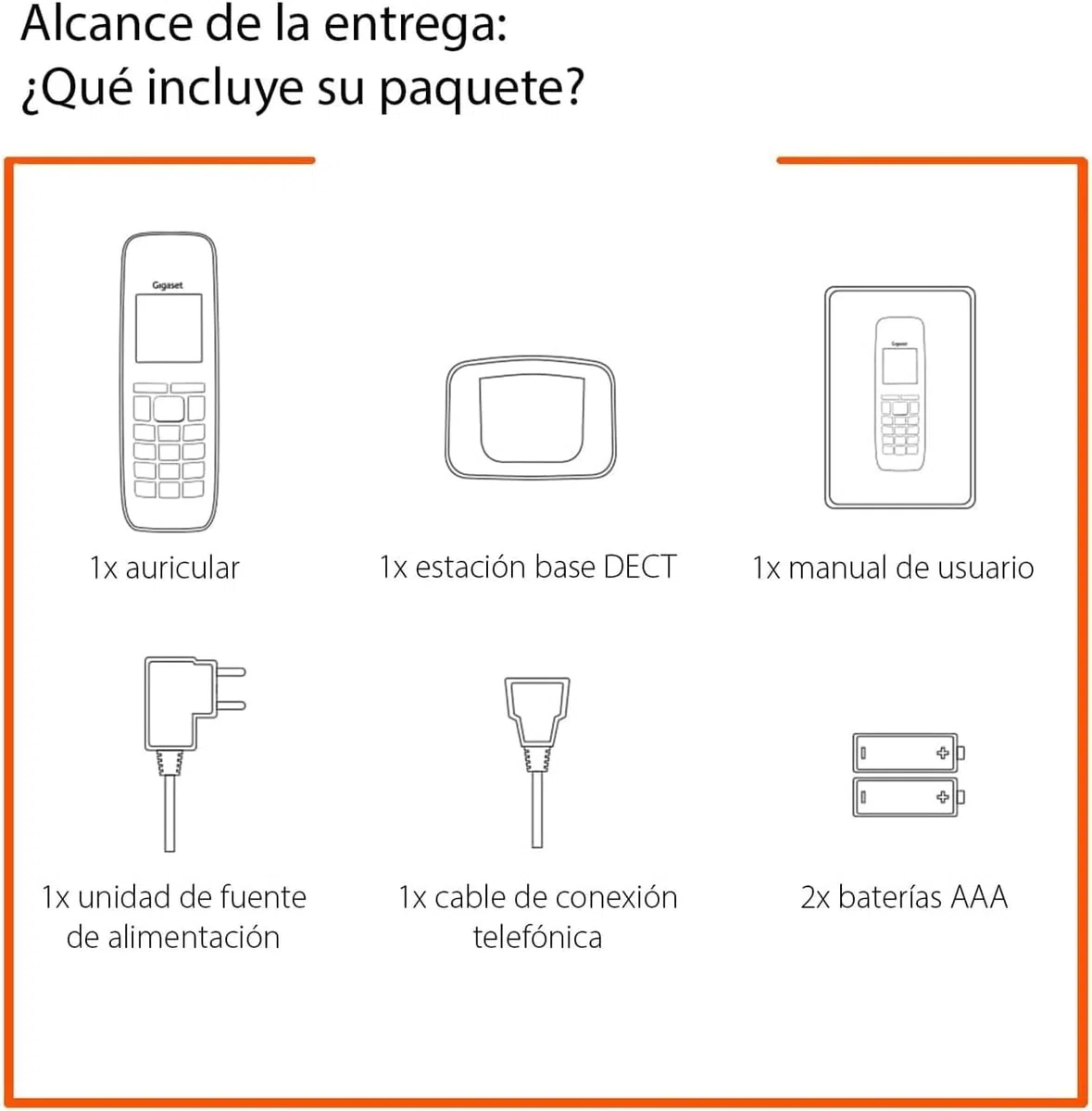 Gigaset AS690 - Teléfono DECT inalámbrico - Gran Pantalla Gráfica - Calidad de audio superior - Perfiles de sonido ajustables - Manos libres - Función no molestar, Color Negro [Versión Española]