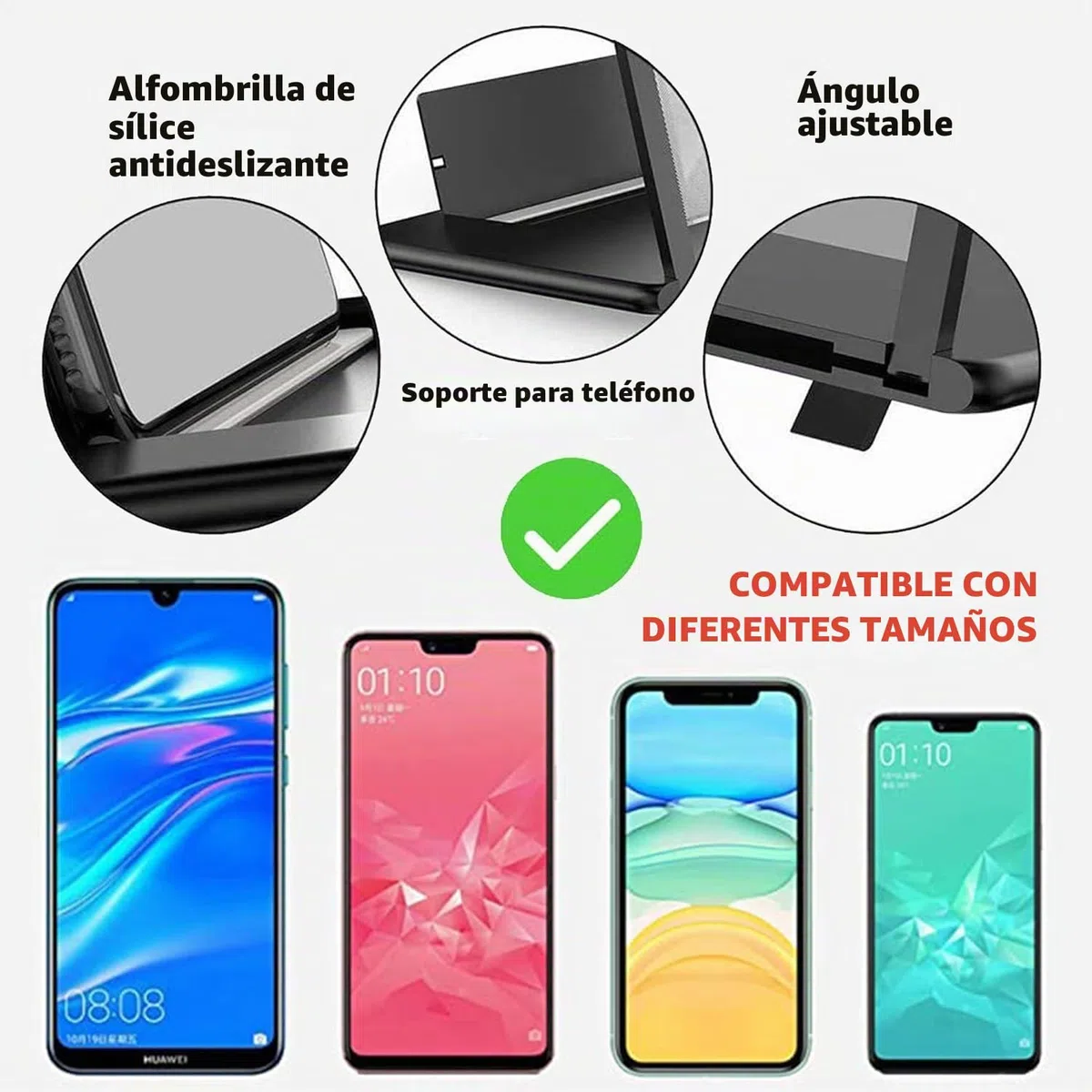 Amplificador de Pantalla para Movil, 14 Pulgadas HD Lupa para Móvil, 3D Pantalla Aumento movil para Ver Películas y Videos, Lupa Pantalla Plegable para Todos los Smartphones