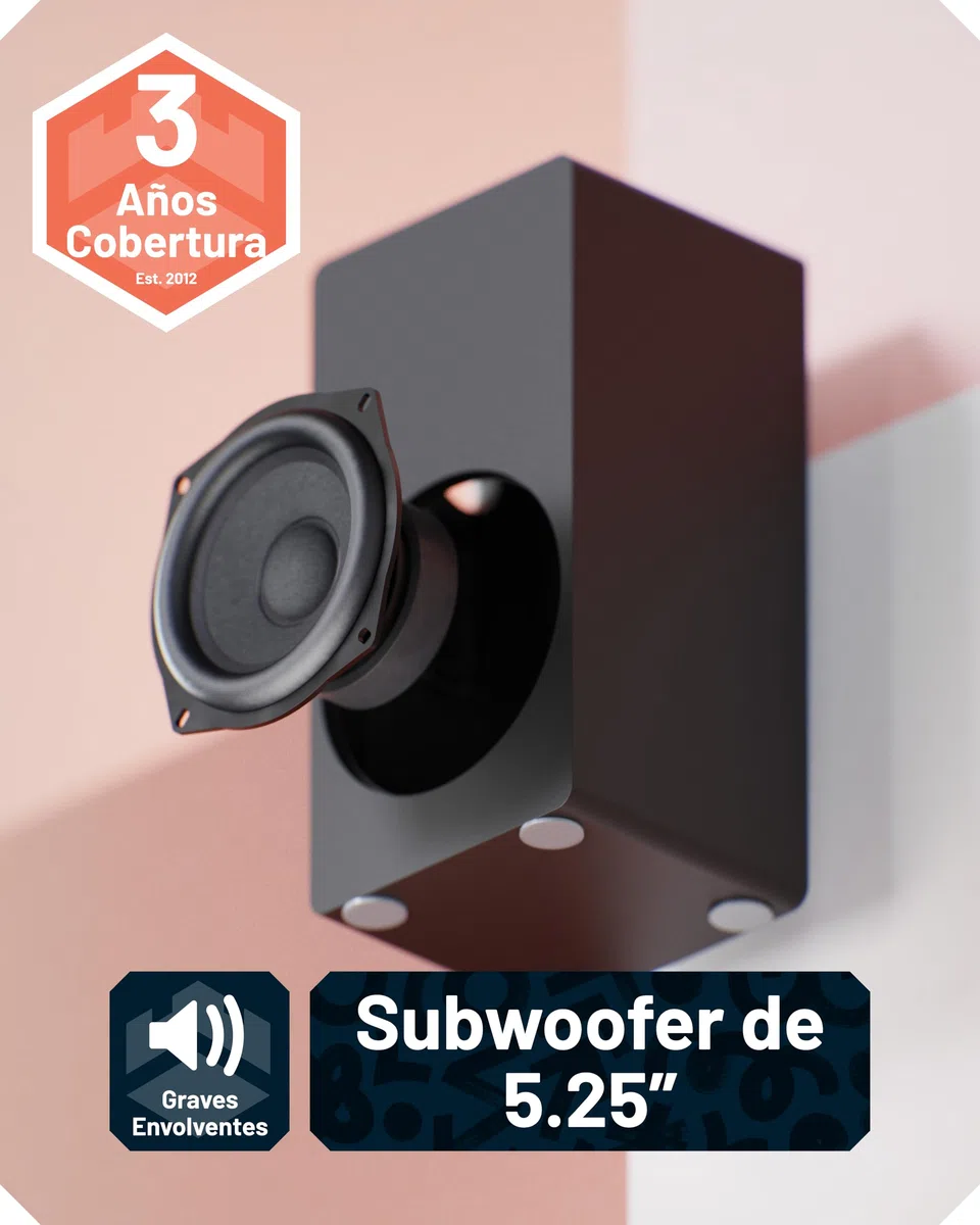 Oakcastle SB80 Xtra Barra de Sonido TV Home Cinema 200W 2.1 Canales Bluetooth 5.3 HDMI ARC Óptica AUX USB