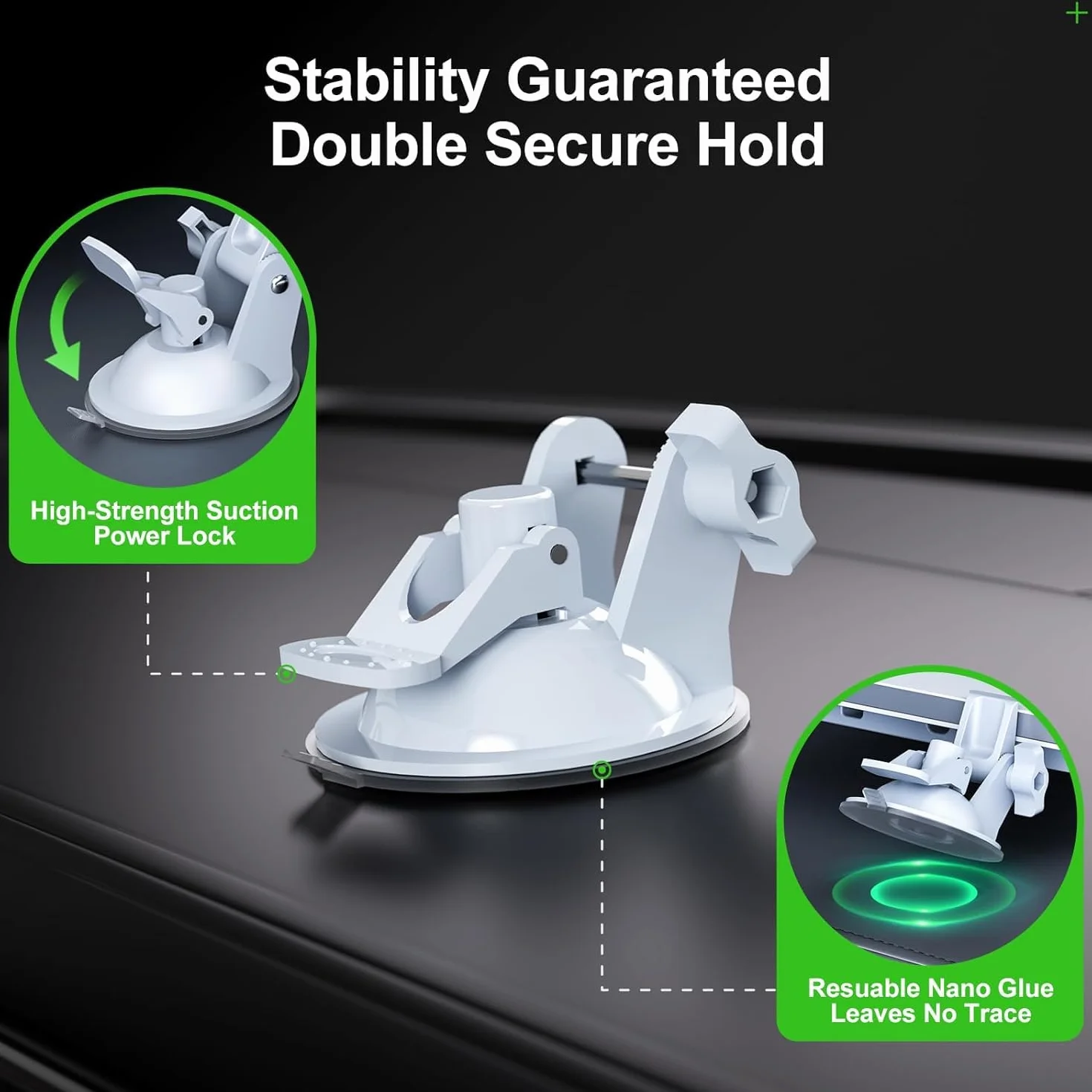 para Starlink Mini Soporte de Coche para Salpicadero y Parabrisas - Kit de Montaje con Ventosa para Configuración Estable de Starlink Mini Mientras Conduces, Compatible con la Mayoría de