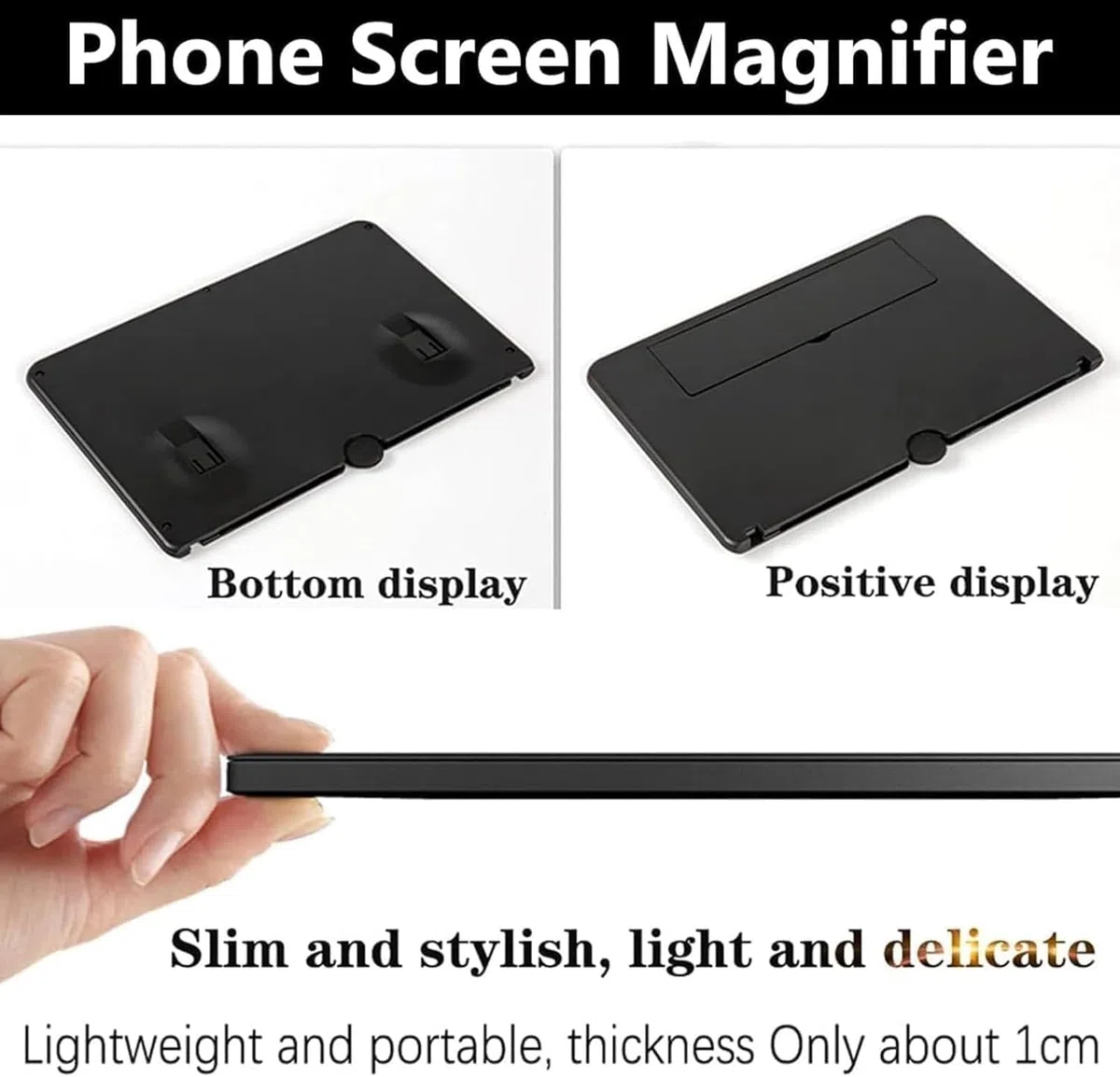 Amplificador de Pantalla para movil 18 Pulgadas, 3D Lupa para móvil, HD Amplificador de Pantalla movil, Lupa Pantalla Plegable para Todos los Smartphones