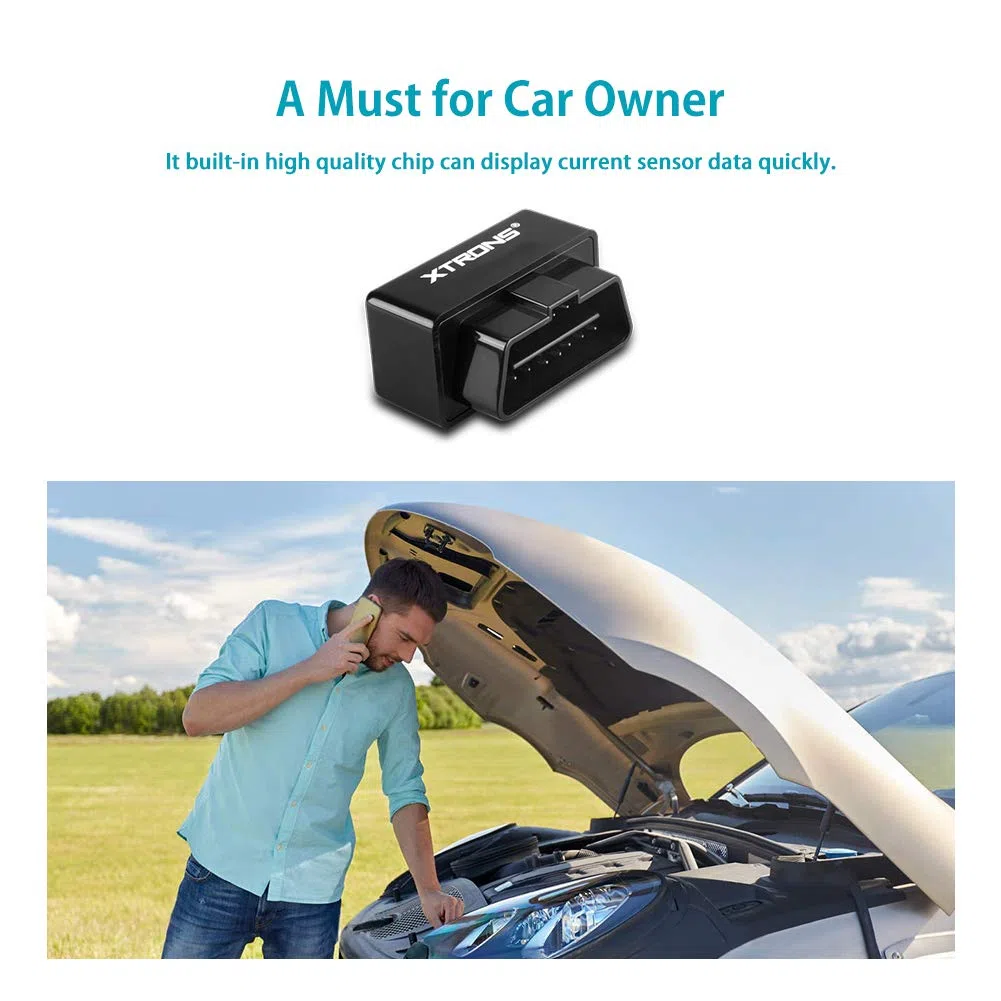 XTRONS - Herramienta Escáner Auto Diagnóstico de Coche Bluetooth OBD2 V2.2 Android OBDII Torque Especial para Xtrons TR100 TE103AP TE706PL