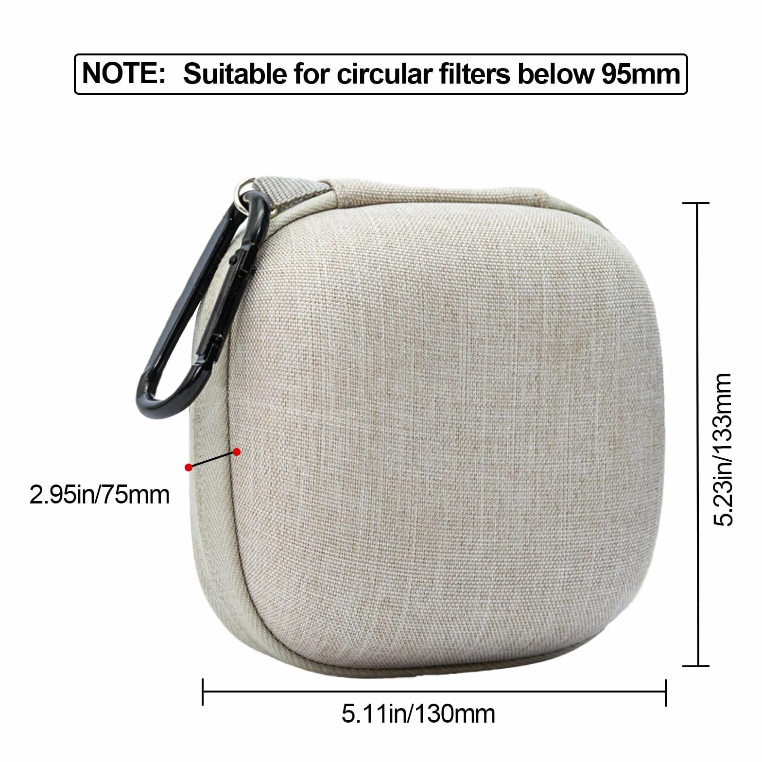 Bolsa de Filtro para Objetivos de Cámara DSLR - Funda Protectora Impermeable y Resistente a los Golpes para 8 Filtros Circulares