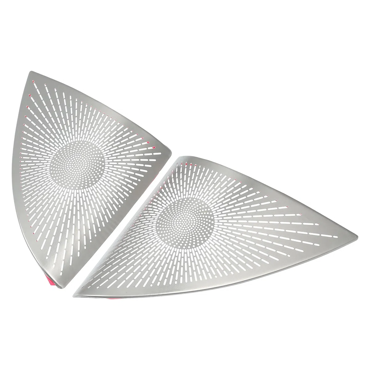QUARKZMAN Cubierta De Altavoz De Pilar A Para Mercedes-Benz Clase E 16-21 | 2 Piezas, Acero Inoxidable, Tono Plateado, Para Sistema Audio De Coche, Protege Altavoz, Evita Acumulacion De Polvo