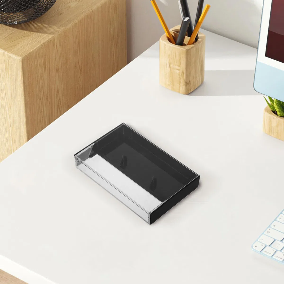 Alipis - Caja de protección vintage para casetes de audio de plástico transparente para grabaciones de voz y almacenamiento multifuncional