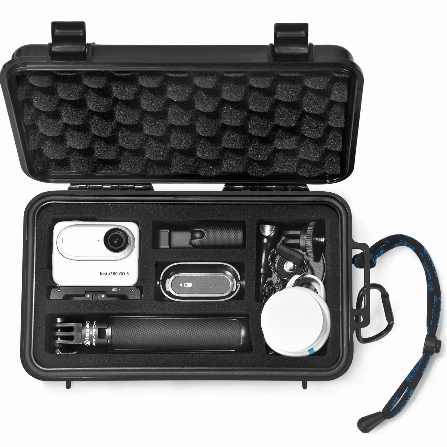LEKUFEE Estuche Rígido Impermeable para Insta360 GO 3S/GO 3 cámara de acción/vlog y Accesorios (Solo Funda)