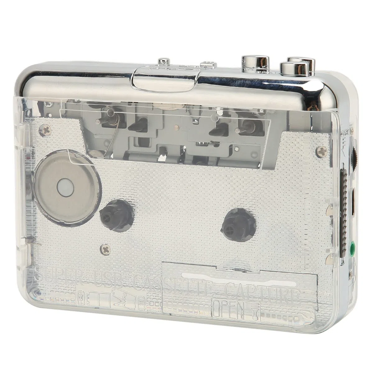 Reproductor de Casete Portátil, Reproductor de Cinta, Reproductor de Cinta de Casete con Marcha Atrás Automática con Conector para Auriculares de 3,5 Mm, Convertidor de Casete a MP3 Tipo C