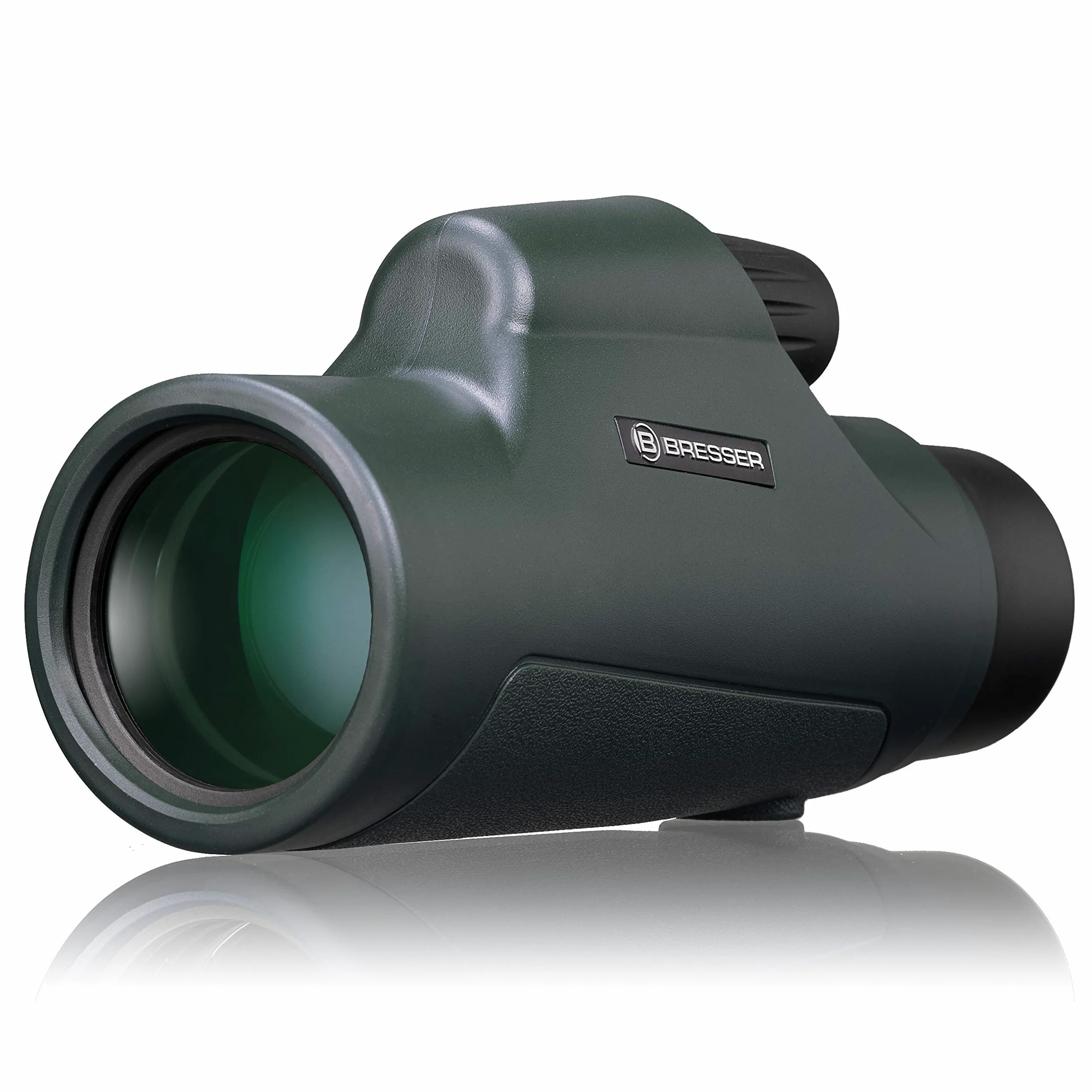 Bresser Monocular 10 x 42 Impermeable con Aspecto de tejado, Verde