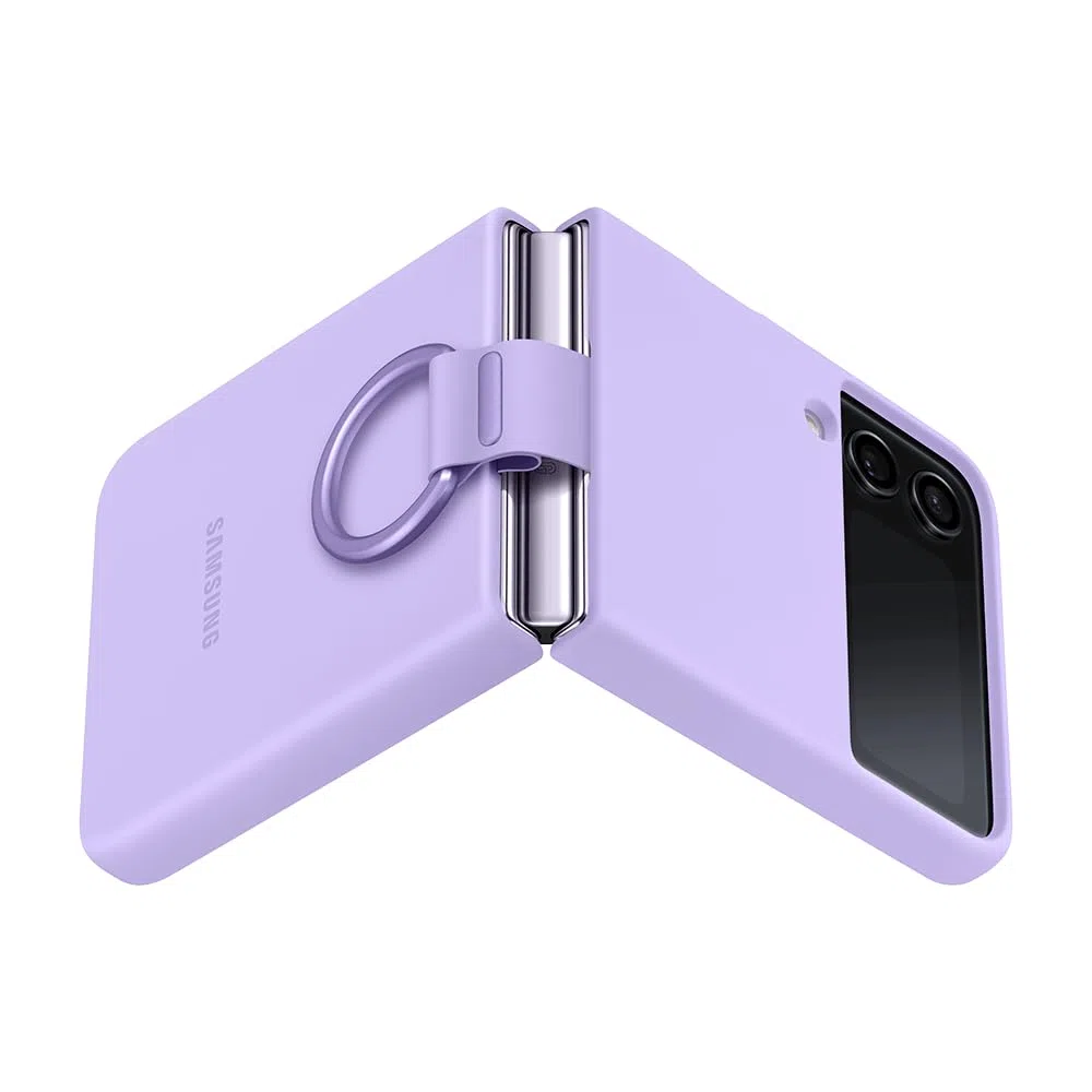 Samsung Galaxy Z Flip4 Official Silicone Cover with Ring Bora Purple