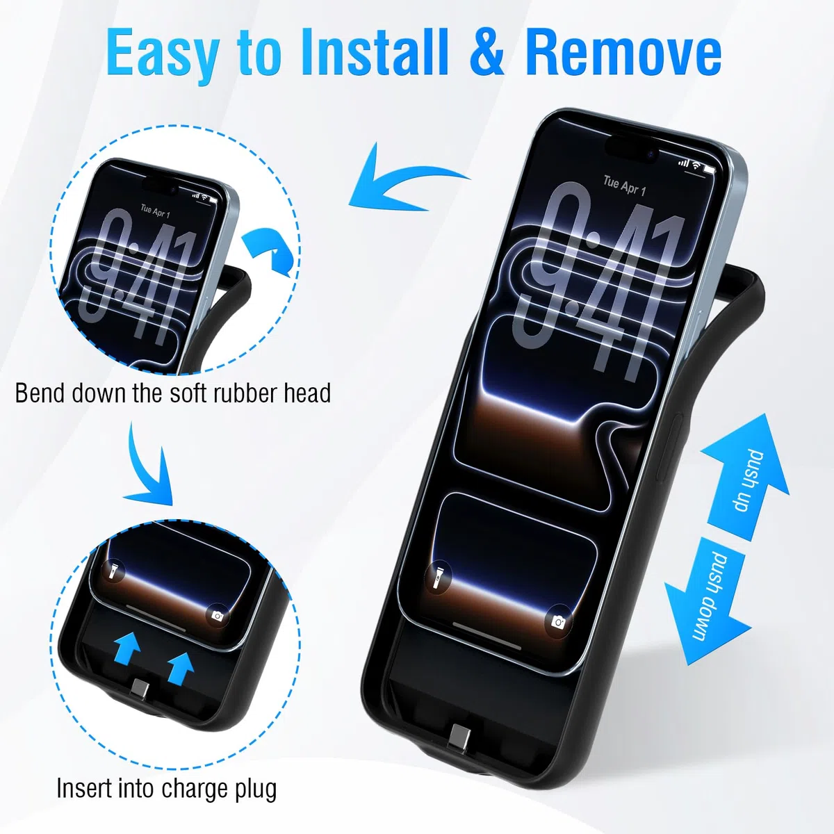 Funda de Batería para iPhone 17 Pro MAX (6.9 Pulgadas), Cargador Portátil de 8500 mAh, Funda Ultrafina con Batería Extendida, Cargador de Teléfono Y Funda Protectora con Función de Carga para