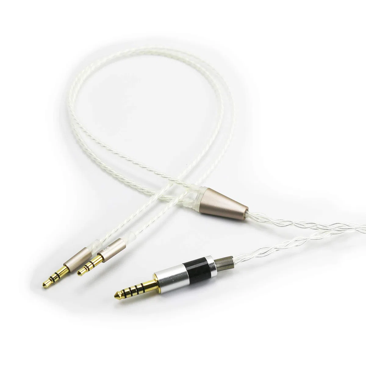 Cable de audio mejorado de 4,4 mm, equilibrado para auriculares Hifiman Ananda, Arya, Sundara, HE400SE, HE4XX, Edition XS (versión 2 x 3,5 mm), chapado en plata de cobre 6N