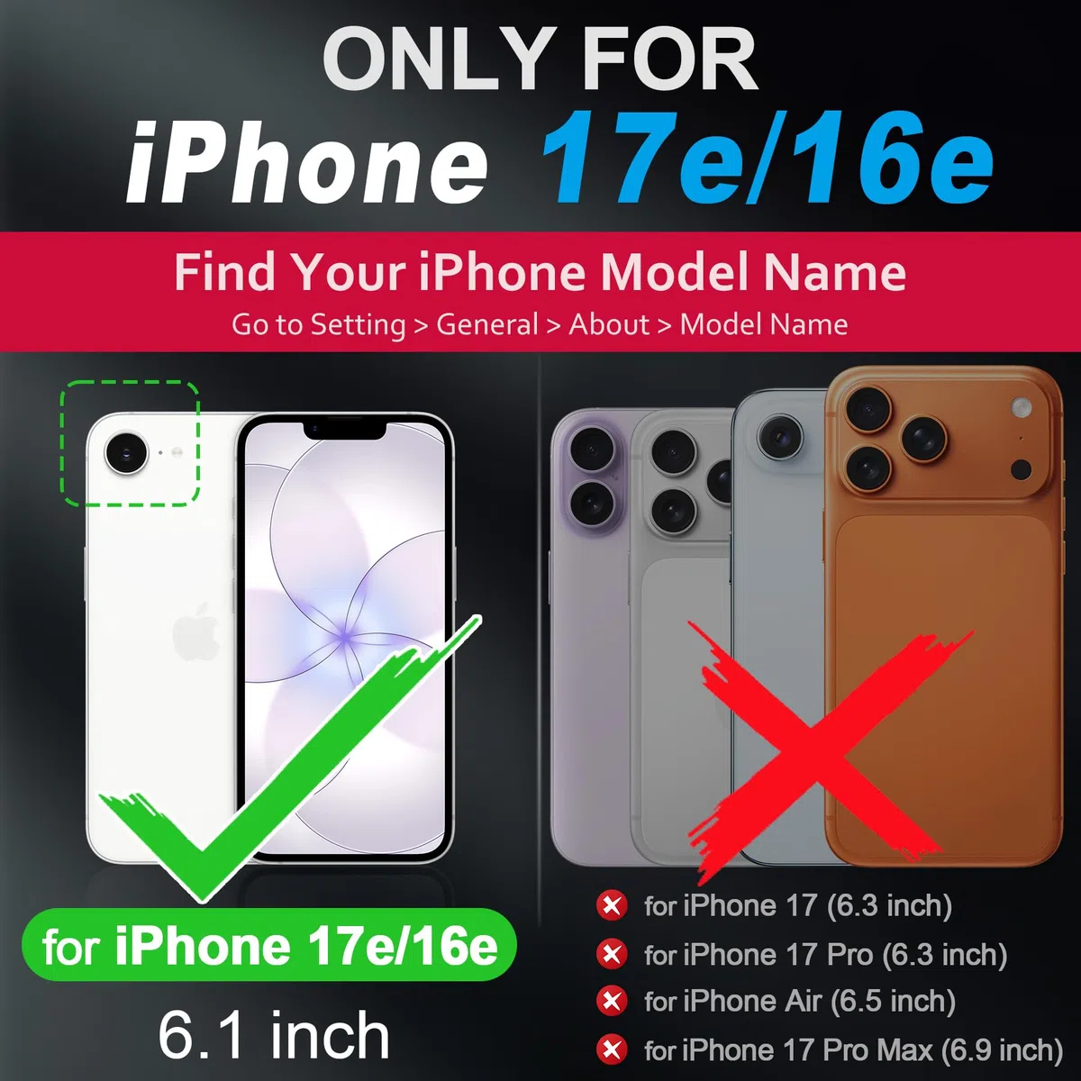 SHIELDON Funda para iPhone 17e/iPhone 16e 6.1", Cartera de Cuero Genuino [Tarjetero] [Soporte] [Bloqueo RFID] Carcasa TPU Folio Magnética Leather Wallet Case Compatible con iPhone 16e/17e 2026 - Negro
