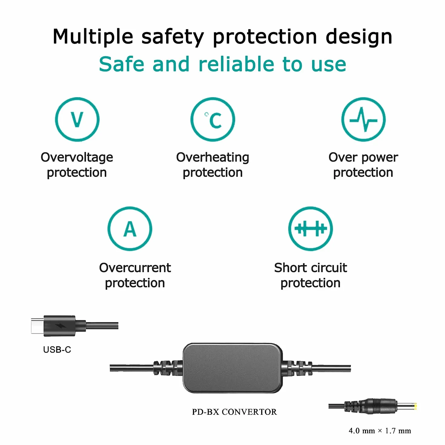 DMW-DCC8 Adaptador USB-C Acoplador de batería simulado Kit de Adaptador PD Reemplazo de batería DMW-BLC12 para Panasonic Lumix DMC-FZ300 FZ1000 GH2 G5 G6 G7 G80 G81 G85 G90 G95