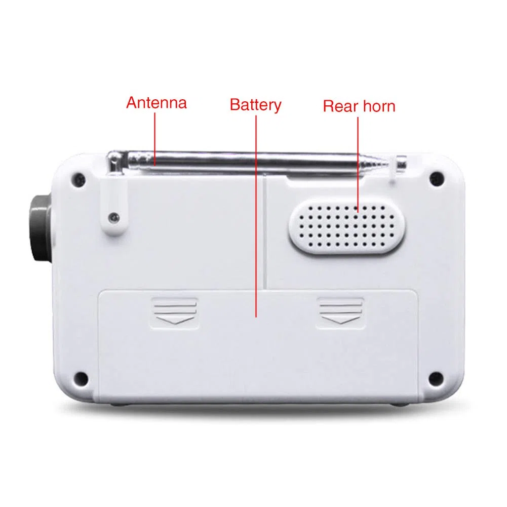 Altavoz de radio de ducha, radio FM/AM con pantalla LCD, radio estéreo portátil con puerto de auriculares para el hogar, playa, bañera de hidromasaje, baño, al aire libre