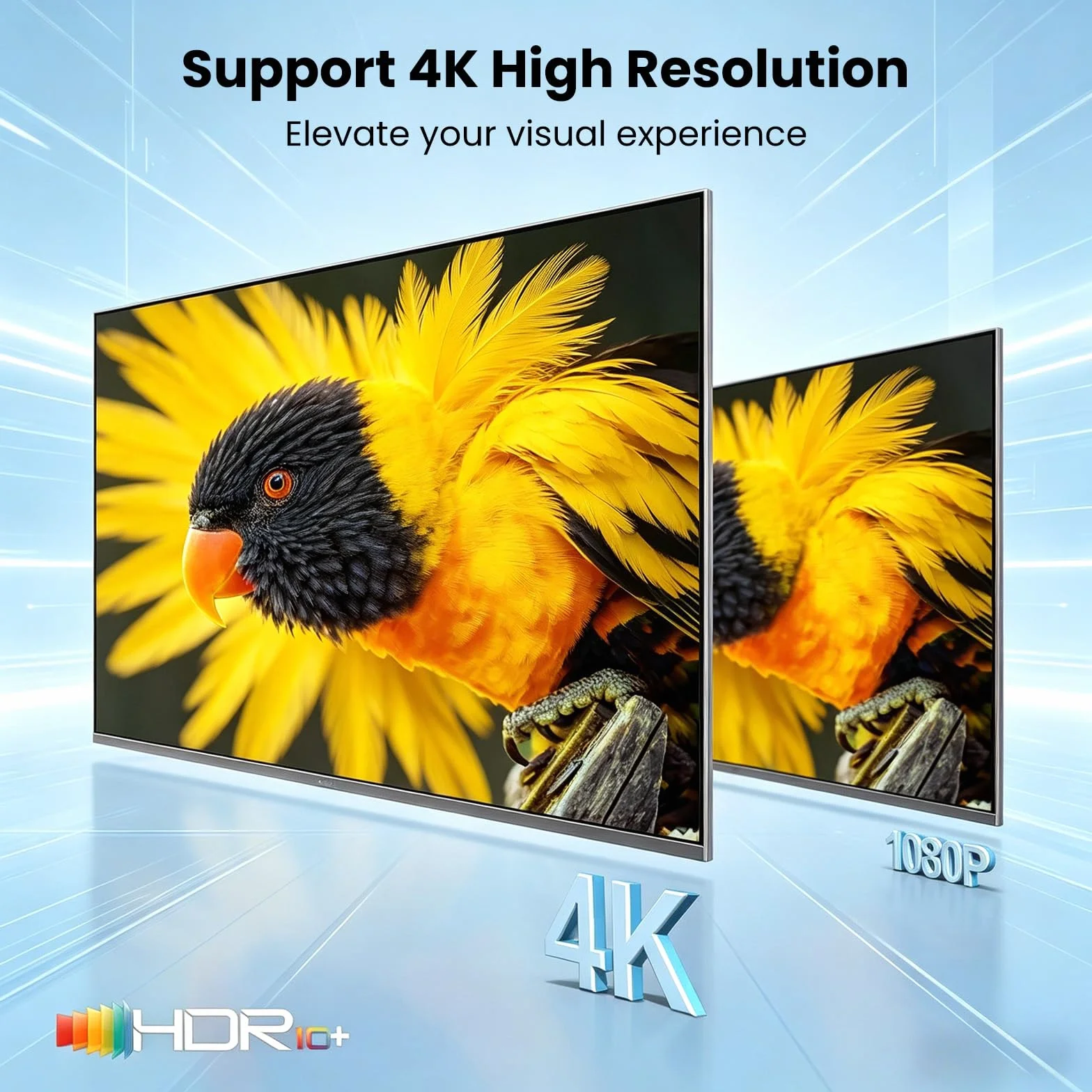 HDMI 4K Splitter HDMI Splitter 1 Entrada 4 Salidas V1.4 Powered 1x4 Puertos Caja Soporta 3D HDCP Duplicar/Espejo 4 Pantalla para Box PS4 PS3 BLU-Ray HDTV STB DVD Proyector