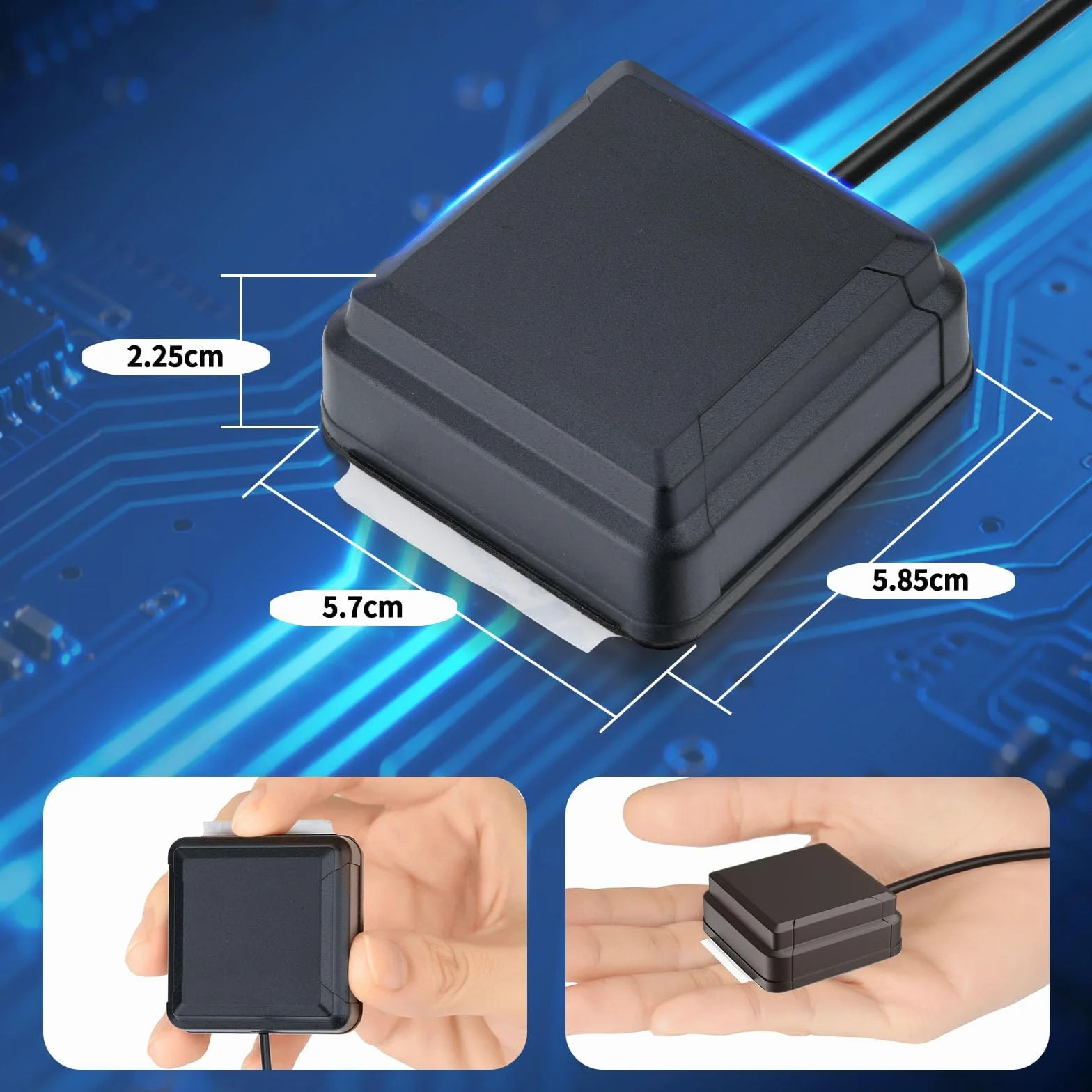 Bingfu Antena GNSS Cuatro Sistemas para Recepción GPS BeiDou GLONASS Galileo, LNA Alta Gain de 28 dB, Resistencia al Agua IP65, Conector SMA, Amplio Voltaje 3-12V para Seguimiento Automotriz, Drones