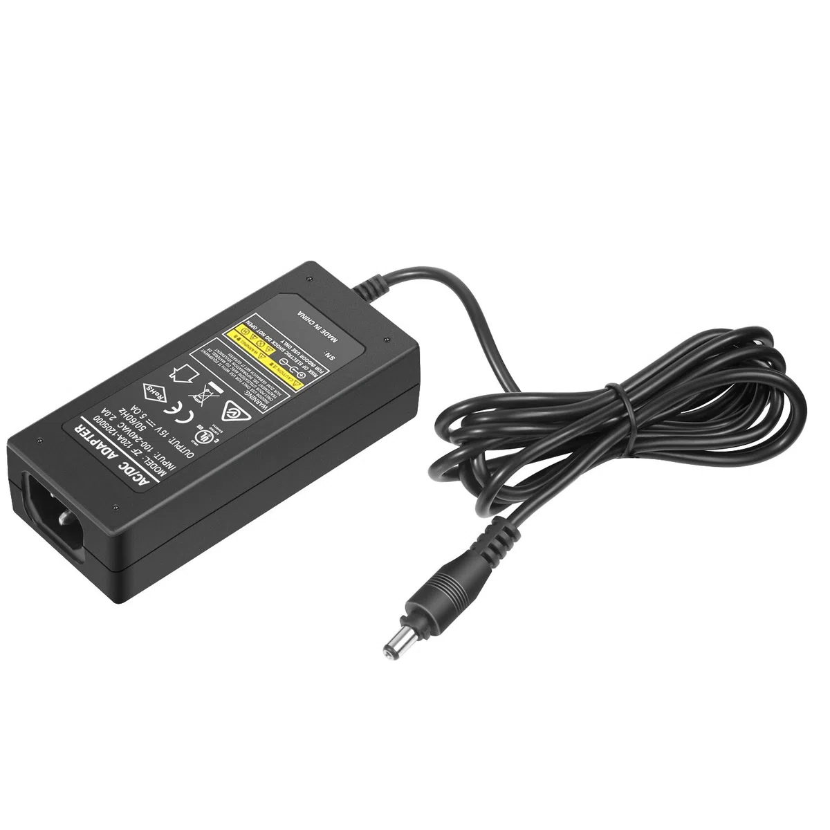 Neewer Fotografía AC 220V a DC 15V Adaptador de Corriente con Cable de Alimentación 5A Fuente de Alimentación de Salida para Foto Estudio Anillo Luz (Negro)