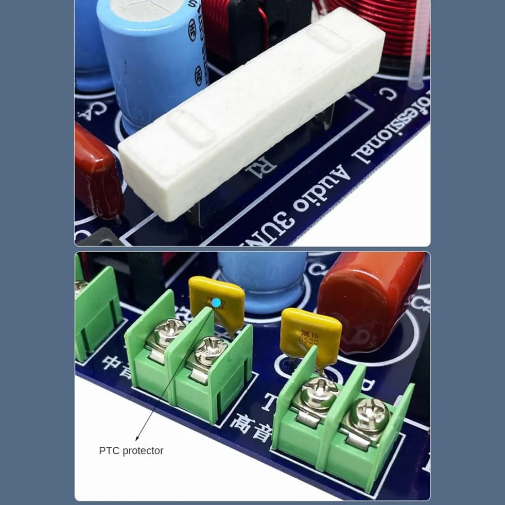 2 Uds 3 Vías 250W 850/5200Hz Divisor de Frecuencia DIY Altavoz Filtro Circuito Agudos Graves Medios HiFi Estéreo Audio Crossover