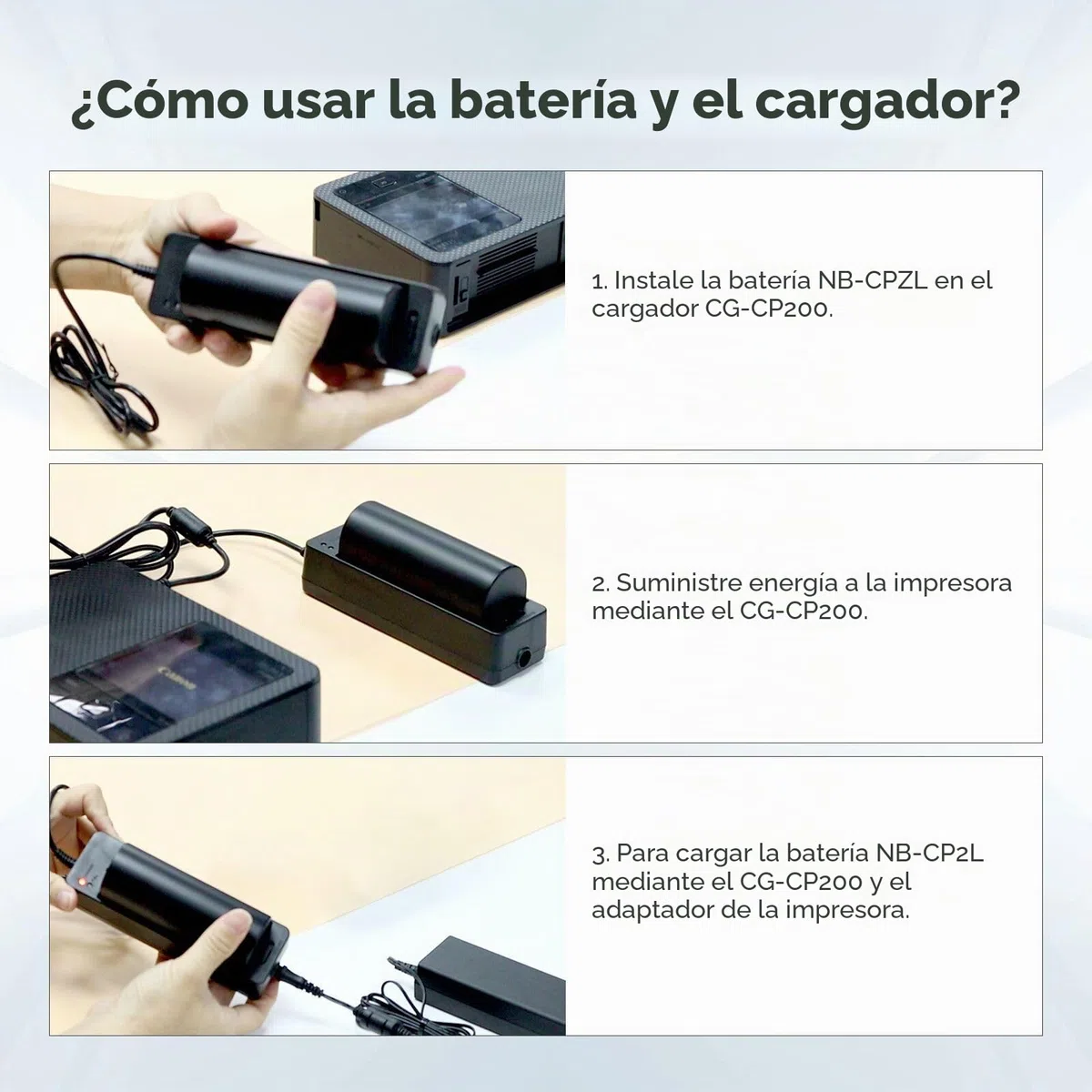 NB-CP2L NB CP2L - Batería y cargador para impresora fotográfica Canon NB-CP1L SELPHY CP800 CP900 CP910 CP1500 CP2000 CP3000 (2500 mAh)