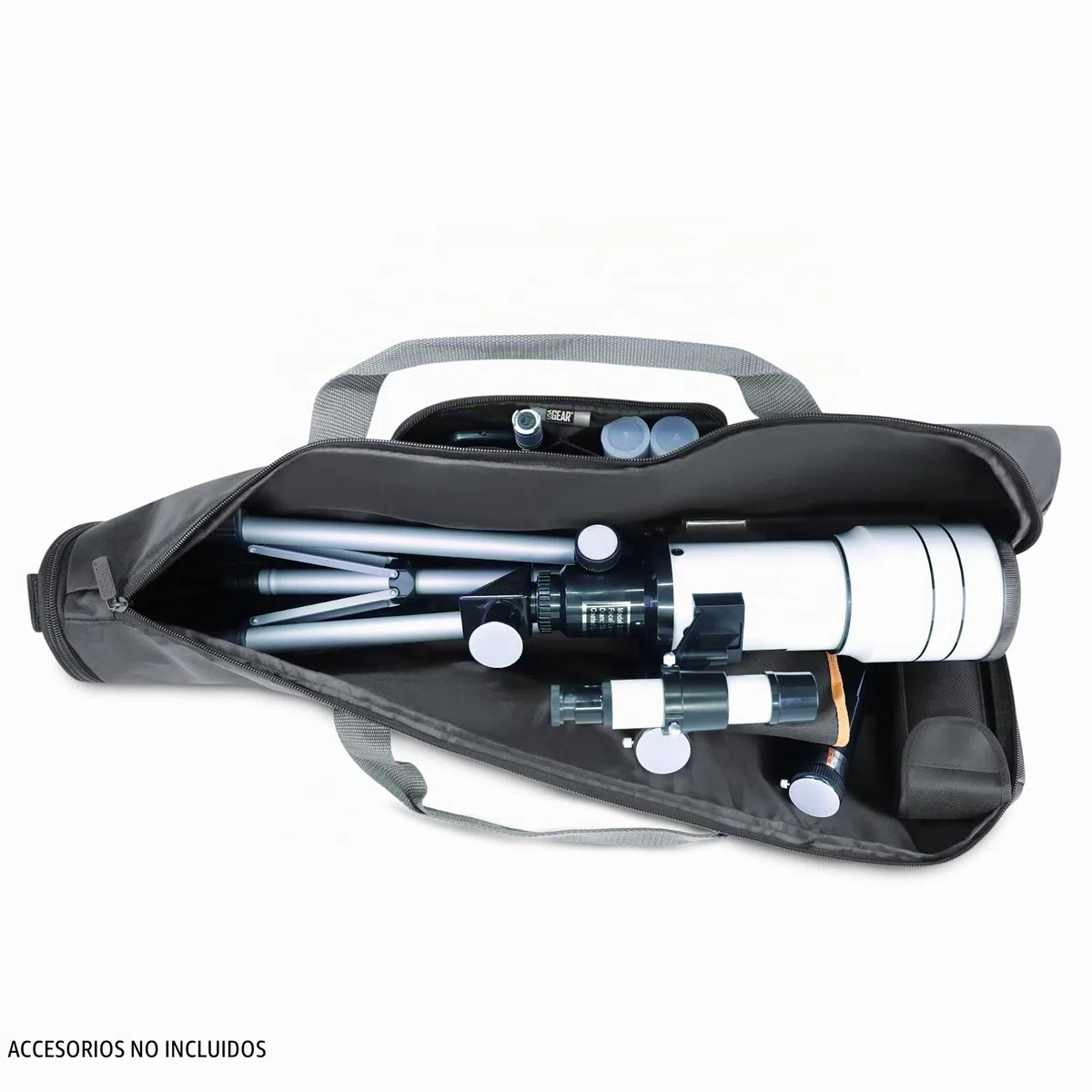 USA Gear Estuche para Telescopio Refractor - Admite Telescopios y Trípodes de 21 a 35 Pulgadas. Extensión Ajustable, Bolsillo de Almacenamiento y Correa. Compatible con ToyerBee, Gskyer y Celestron