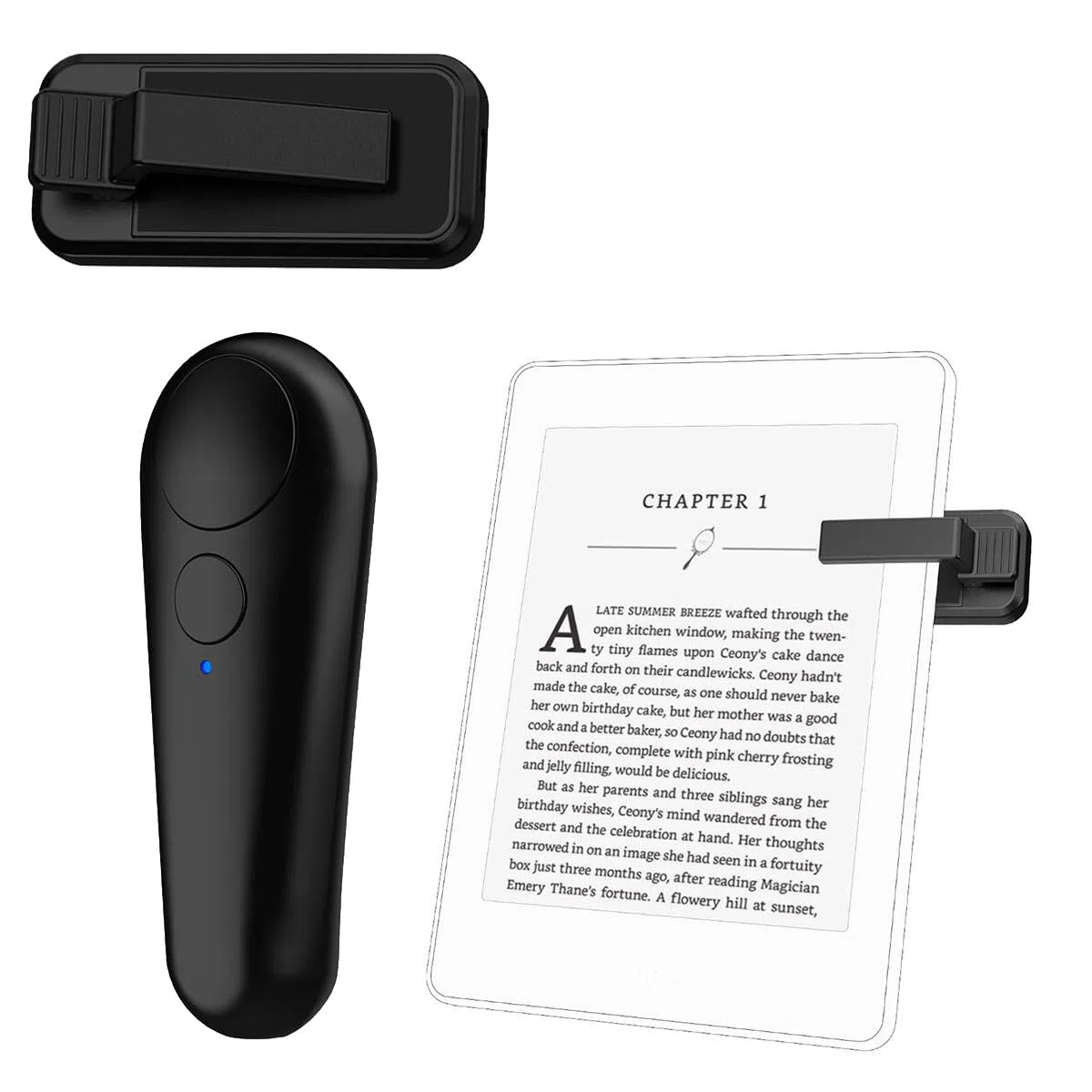 Volteador de páginas Remoto, volteador de páginas con Control RF para Lectura Kindle, kobo, teléfono, iPad, tabletas iOS y Android para Leer novelas y Accesorios