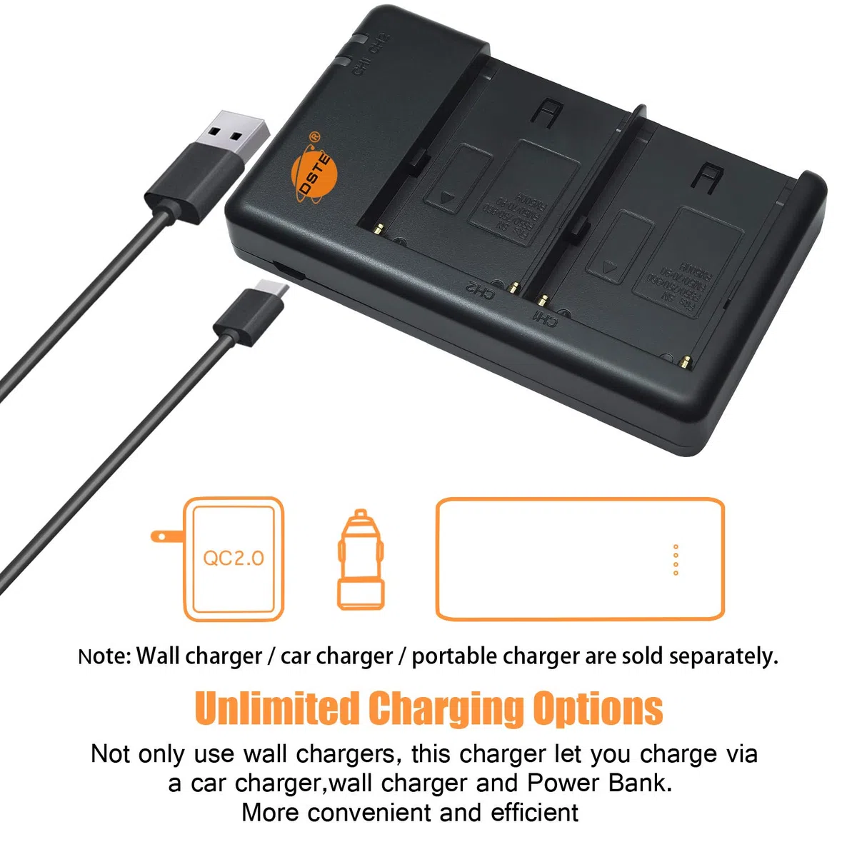 DSTE 2PCS NP-FM55H NP-FM50 (2300mAh/7.4V) Batería Cargador Compatible para Sony CCD-TRV208,CCD-TR208,CCD-TR408,CCD-TR748,CCD-TRV106,CCD-TRV107,CCD-TRV108