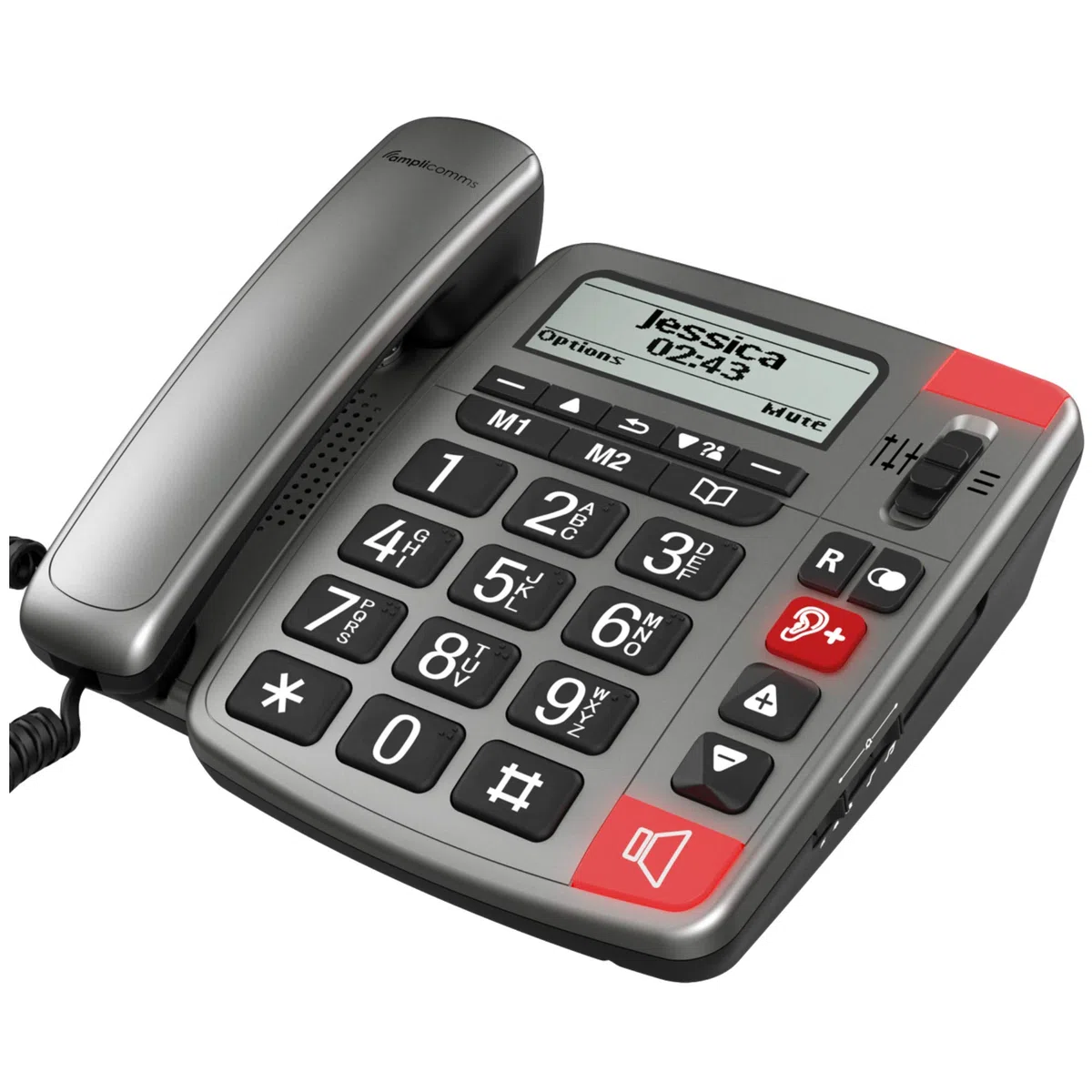 Amplicomms PowerTel 196 Teléfono fijo teclas grandes con pantalla