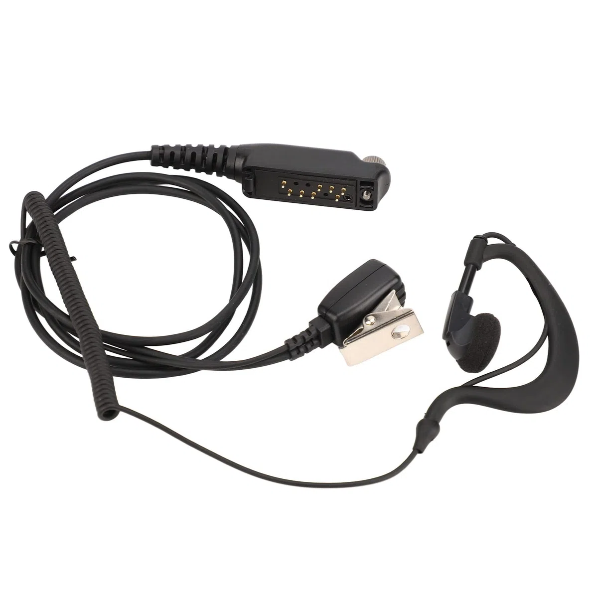 Auricular de Radio en Forma de G, Micrófono PTT Auriculares en Forma de G para Sepura STP8000 STP8030 STP8035 STP8038 STP9000 Walkie-Talkies.
