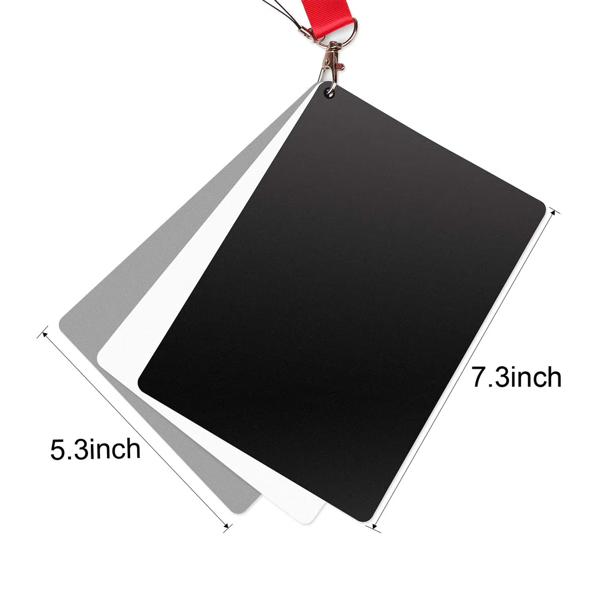 ChromLives Tarjeta de Balance de Blancos, Tarjeta Gris con 18% de exposición fotográfica, Tarjeta Blanca Gris de 5.3 x 7.3 Pulgadas para Video DSLR y fotografía de película