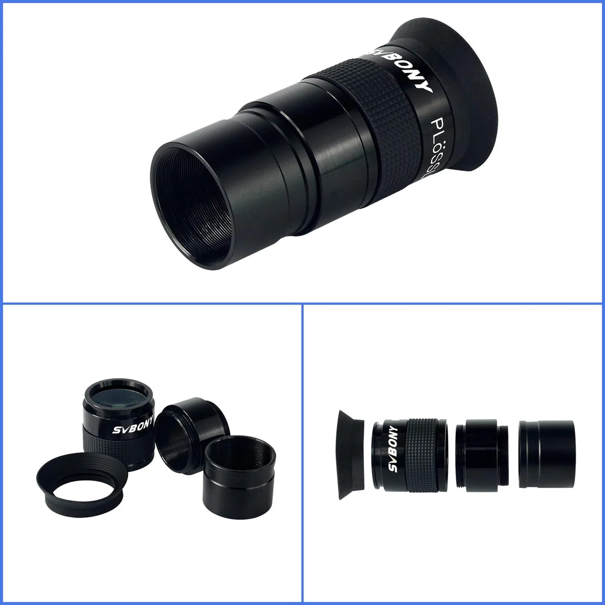 Svbony Ocular Telescopio, Plossl Ocular 1.25in,Metal Ocular 40mm para Telescopio Observación de Principiantes