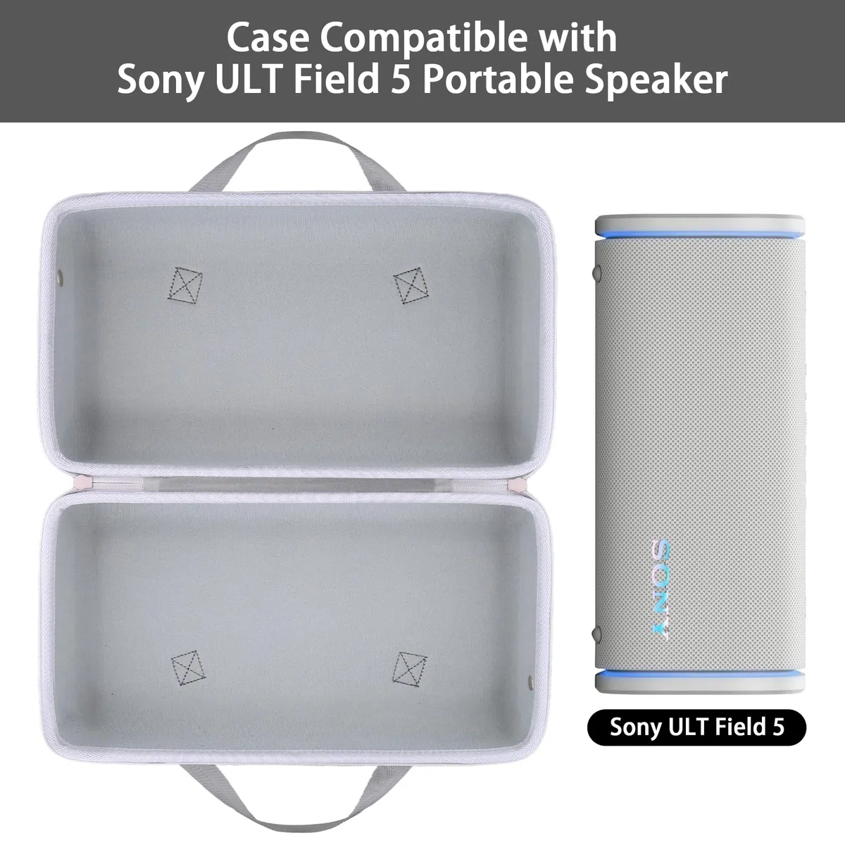 co2CREA para Sony ULT Field 5 Altavoz Bluetooth portátil Maleta Dura, para Altavoces Impermeables ULT Power Modo de Sonido ip67, Solo Carcasa