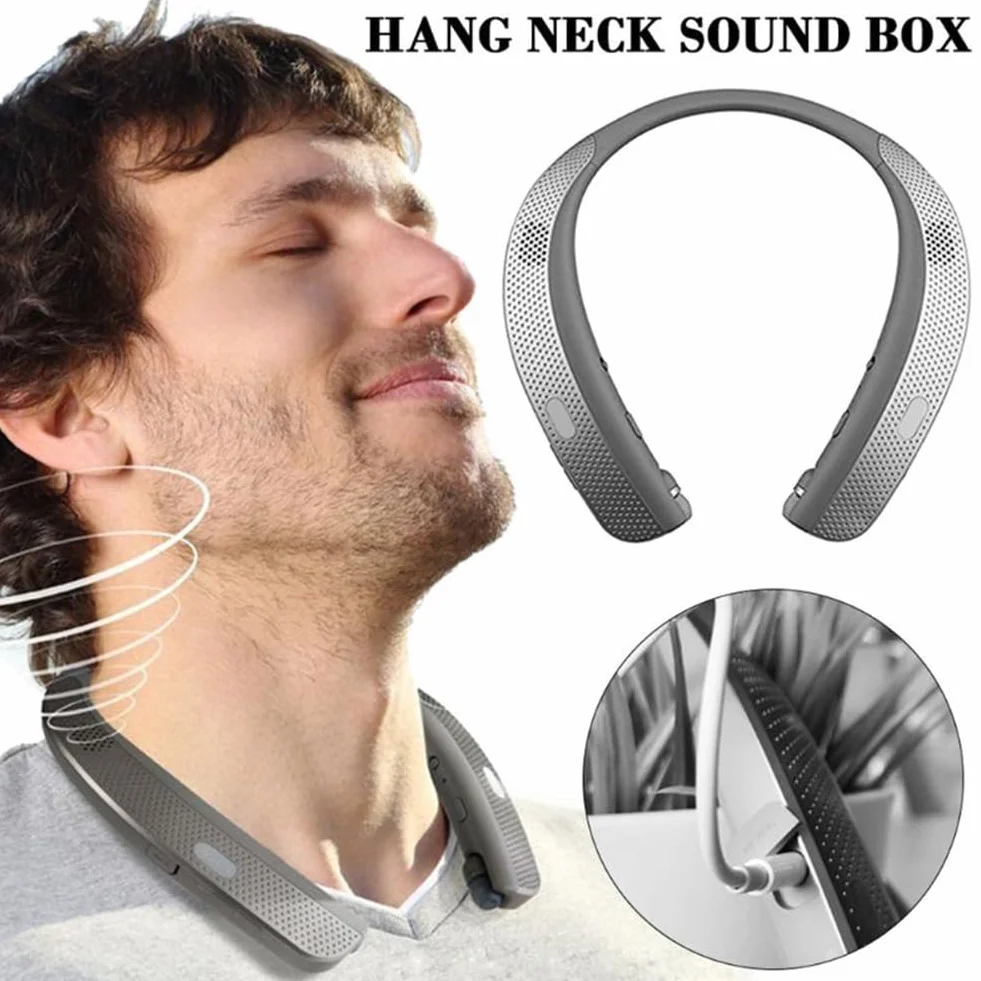 Auriculares Bluetooth EstéReo Banda para el Cuello Auriculares InaláMbricos con Altavoz para Deportes Ejercicio Juego Llamada