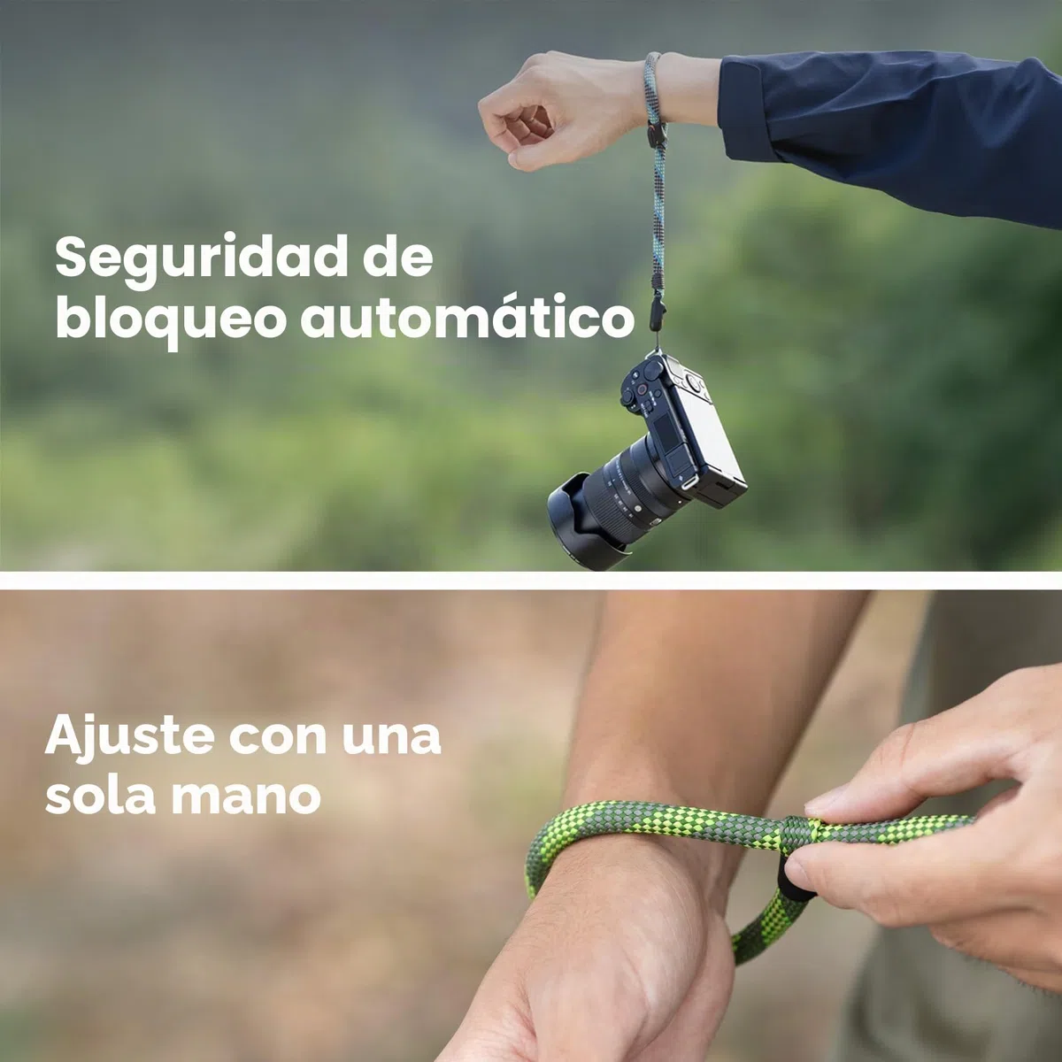 PGYTECH Correa de muñeca delgada para fotógrafos ajustable de liberación rápida compatible con cámaras instantáneas compactas sin espejo, correa de mano para teléfonos inteligentes Sony/Nikon/Canon