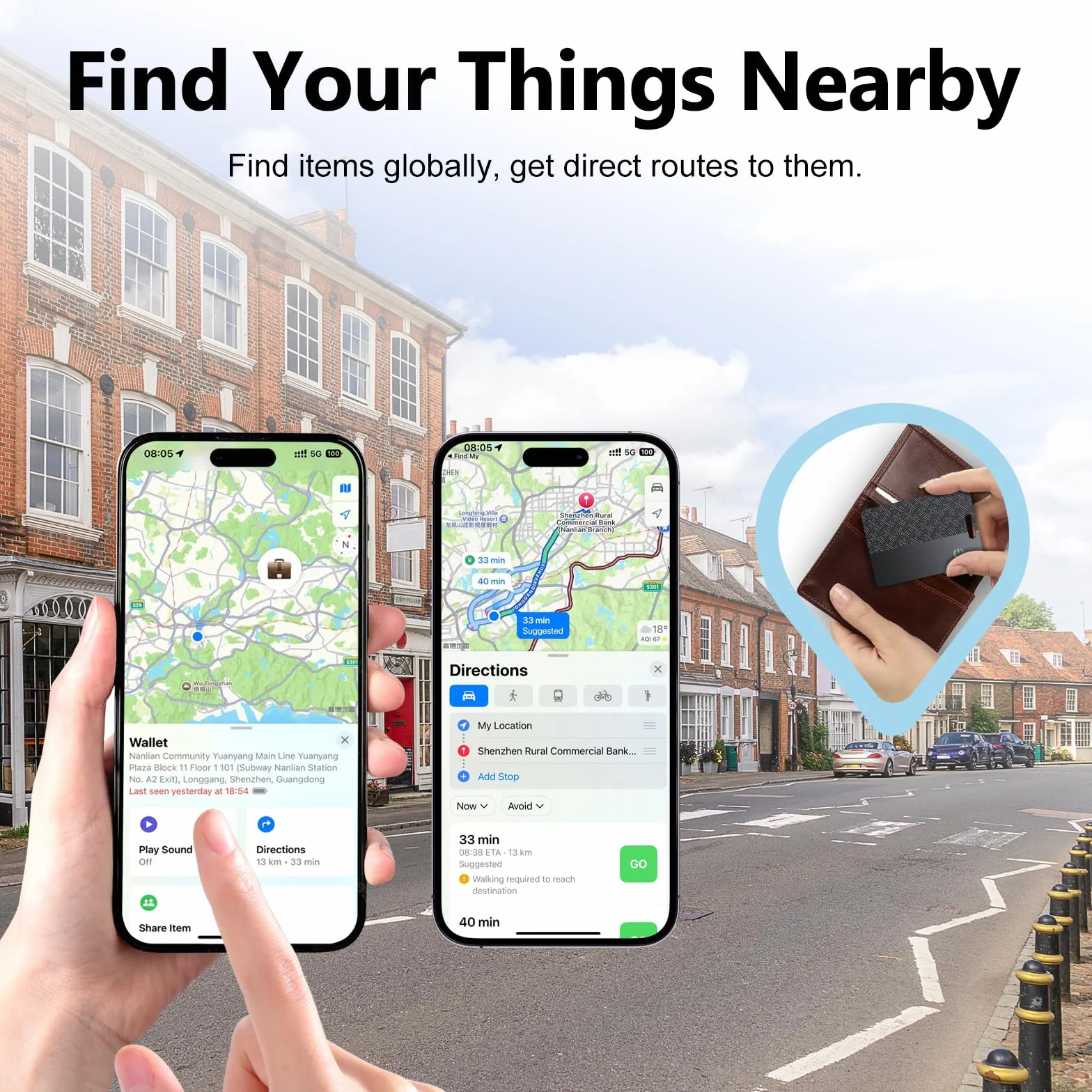 Wallet Tracker Card 2 Pack(Solo iOS): Compatible con Apple Find My, Tarjeta de Rastreo Inteligente, Buscador de Carteras, 0,07 Pulgadas de Grosor, Resistencia al Agua IP68, Carga Inalámbrica