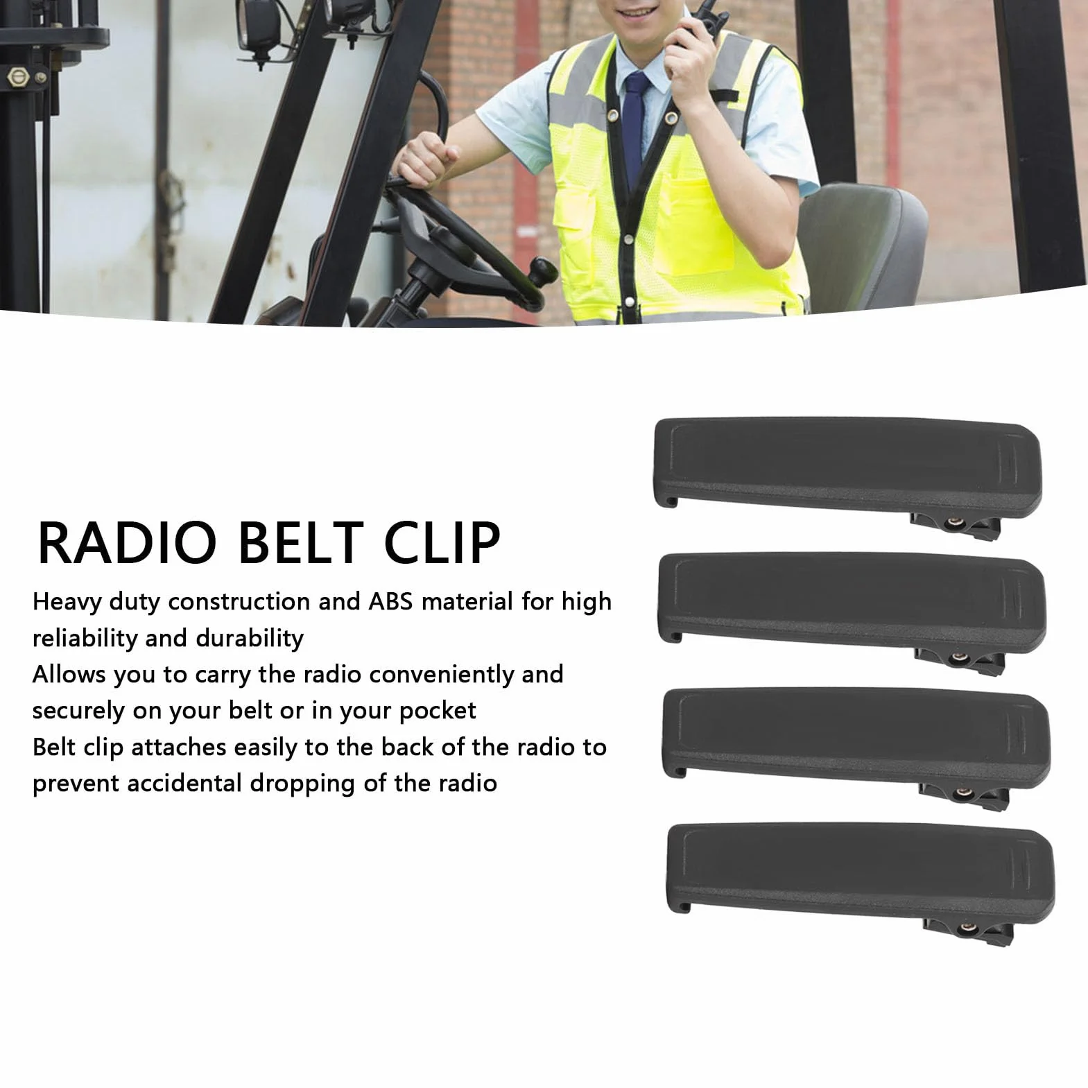 Clip para Cinturón de 6 Piezas, Práctico Clip para Cinturón de Radios Portátiles para Sujetar de Forma Segura, para IC F1000 IC F2000 IC V10MR IC F1000D IC F2000D IC F2000T