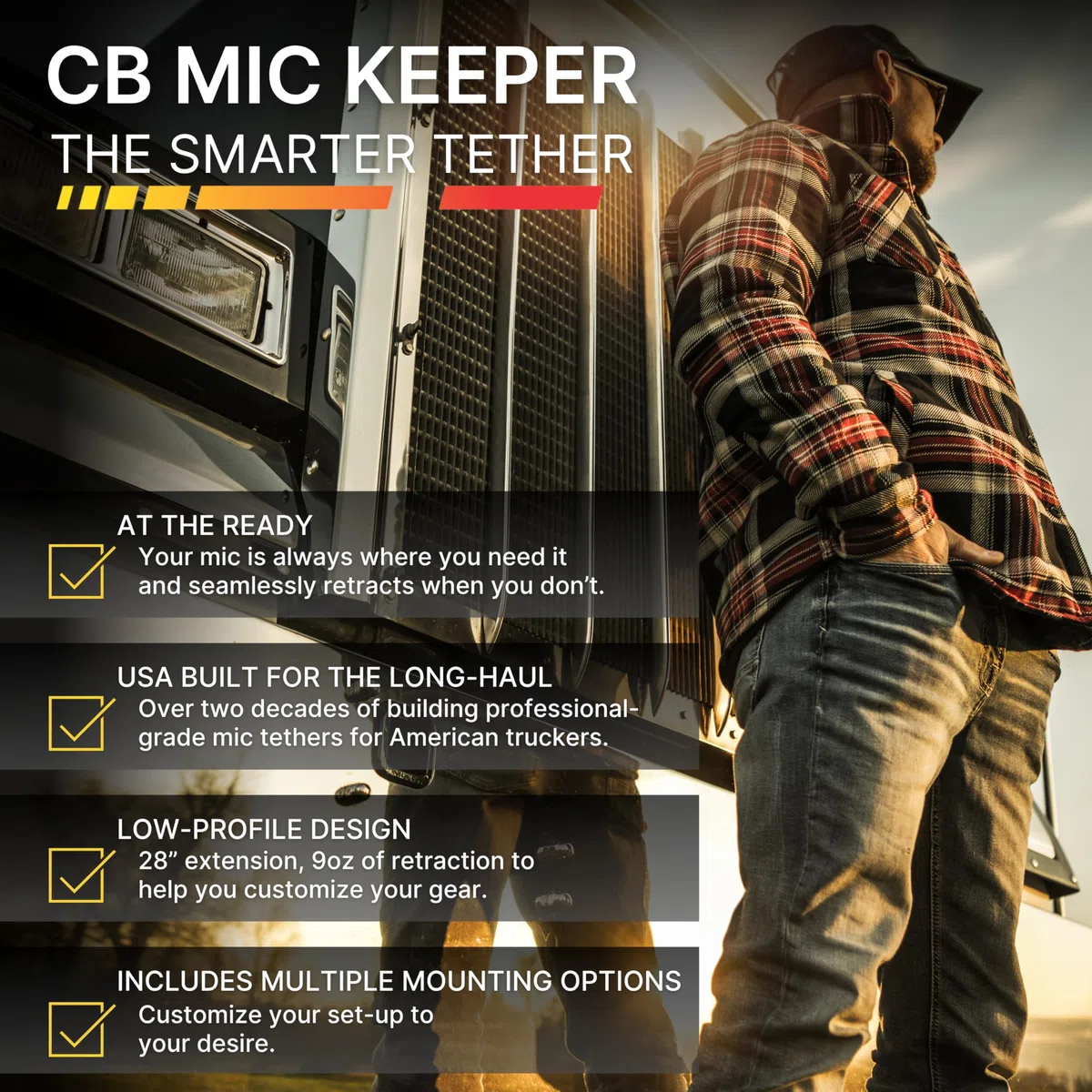 Gear Keeper RT4-4112 – Soporte Universal, Ajustable y retráctil para el micrófono de Mano de emisoras de Radio.