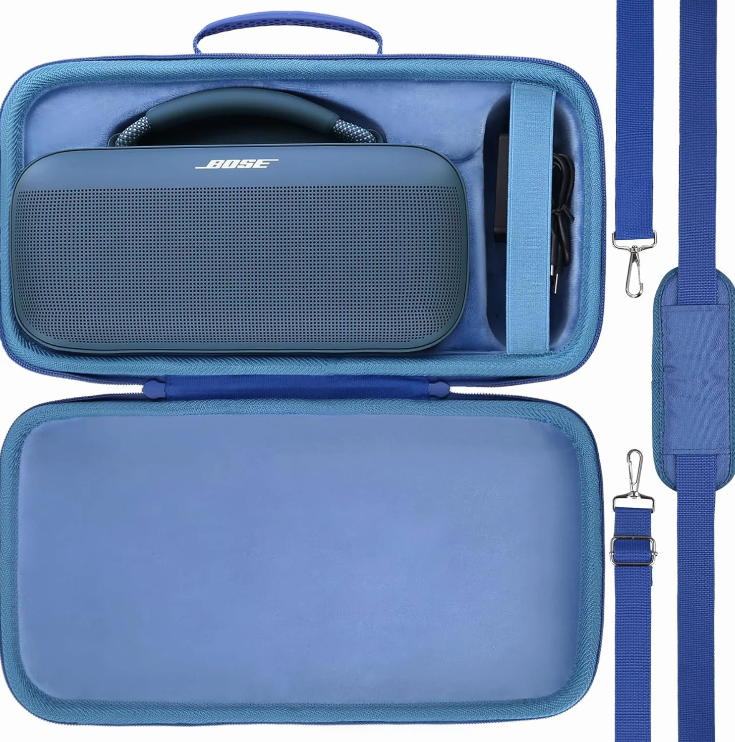 co2CREA Duro Viajar Caja Estuche Funda para Altavoz Bluetooth Bose SoundLink MAX portátil (Funda Solo,Case Only)