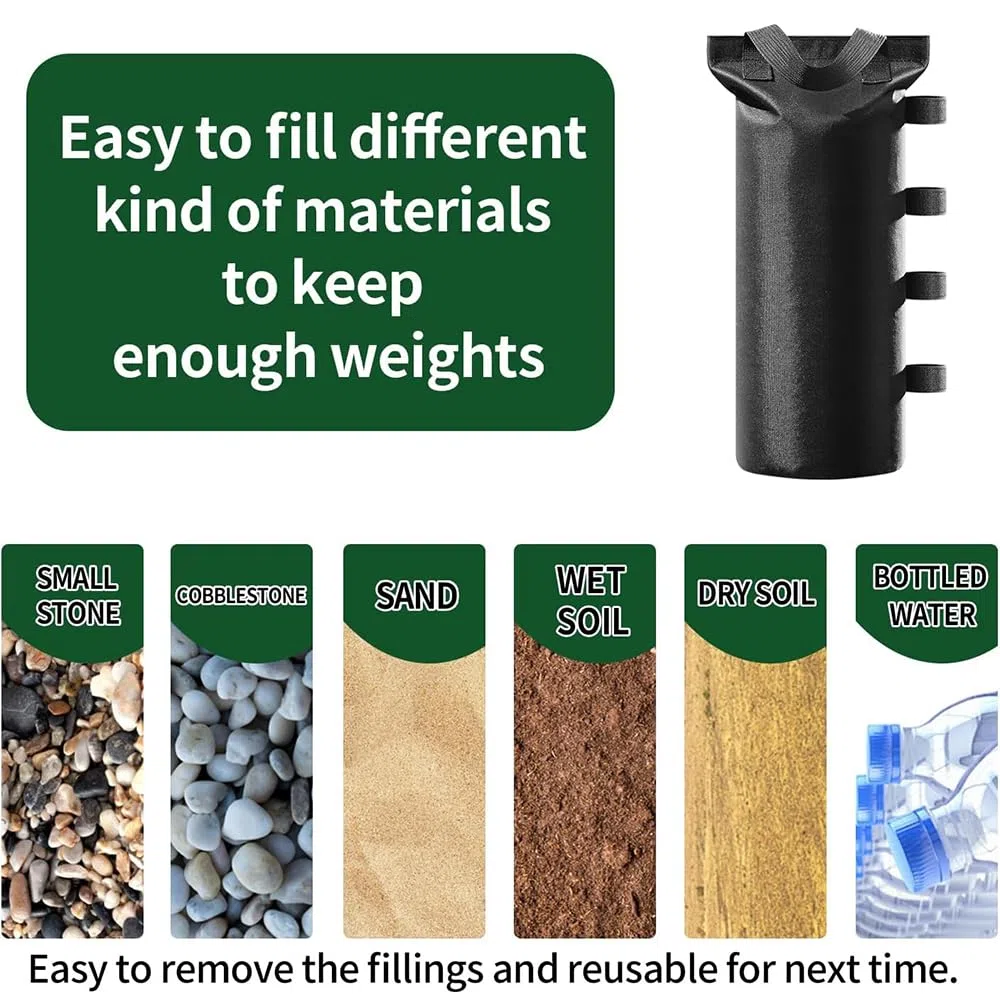 Pesos para Carpas,8 Piezas Bolsa Arena Contrapeso,800D Tejido Oxford,Saco Arena Peso Sombrilla,Saco Arena Reutilizable,para Cenadores,De Exterior,De Habitaciones(50x20CM)