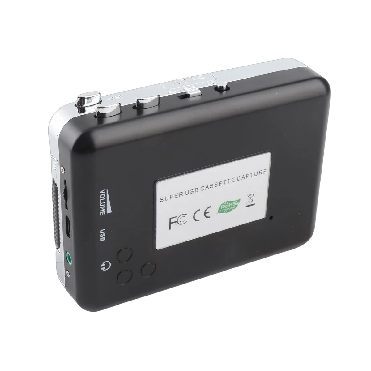 Reproductores de Casete Portátiles Convertidor de Mp3 Abs USB Cinta a Mp3 Convertidor de Captura Estéreo para Reproductor de Música o Reproductor de Casete