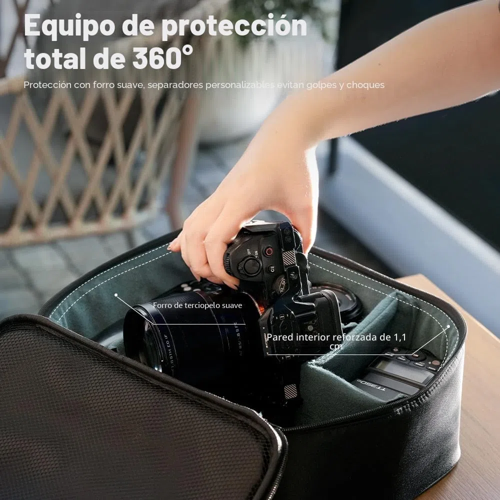 AMBITFUL Bolsa de Transporte Zoom P7 para Dispositivos de fotografía de Gran Capacidad, Funda de Almacenamiento Multifuncional para Mini dron y Otros Accesorios, con esponjas Gruesas y Capa Interior