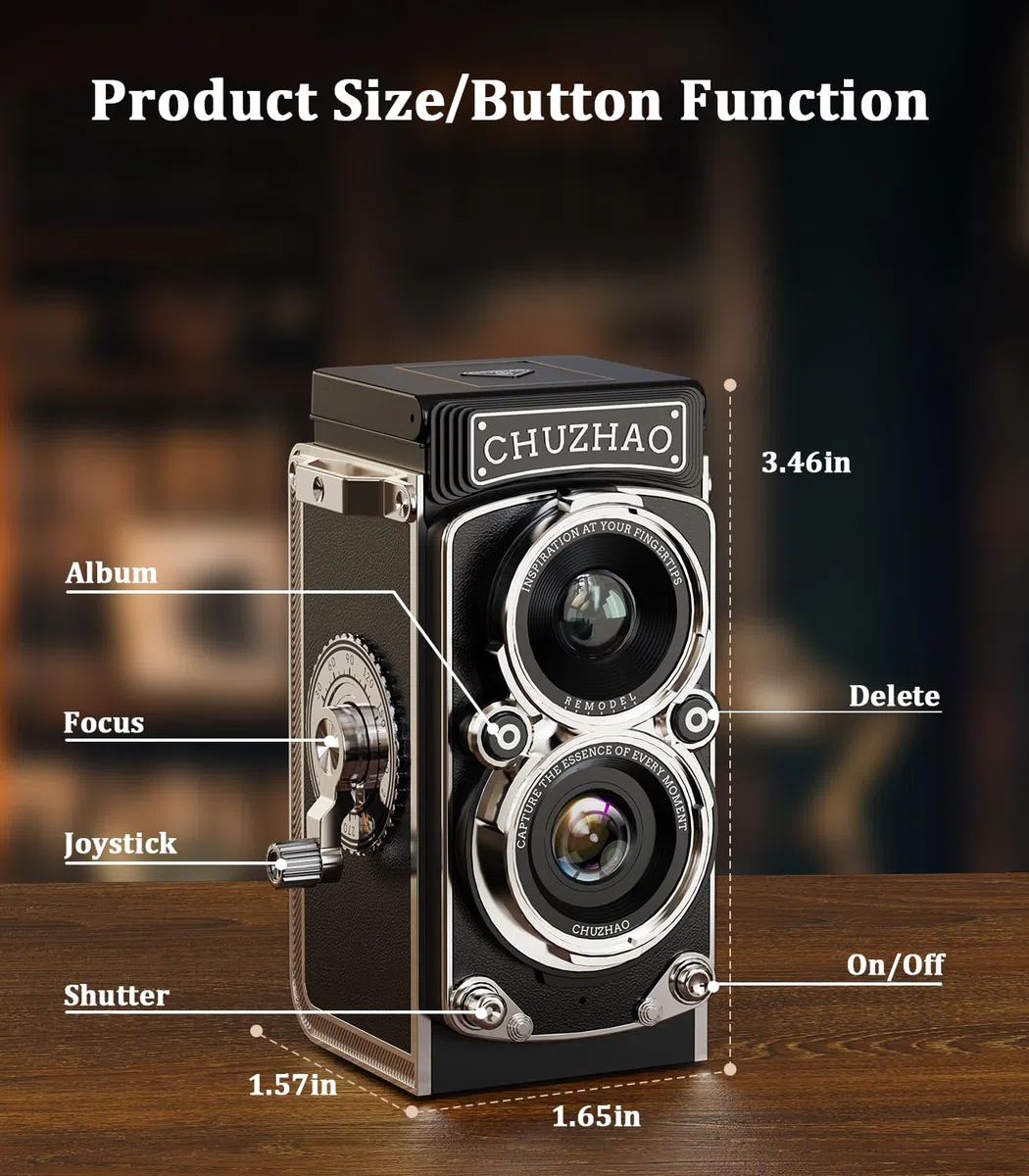 Mini cámara Digital Retro, 1080P FHD Video Mini cámara de Fotos pequeña portátil 12MP Enfoque automático con Tarjeta de 16G para Principiantes, Adolescentes y Adultos