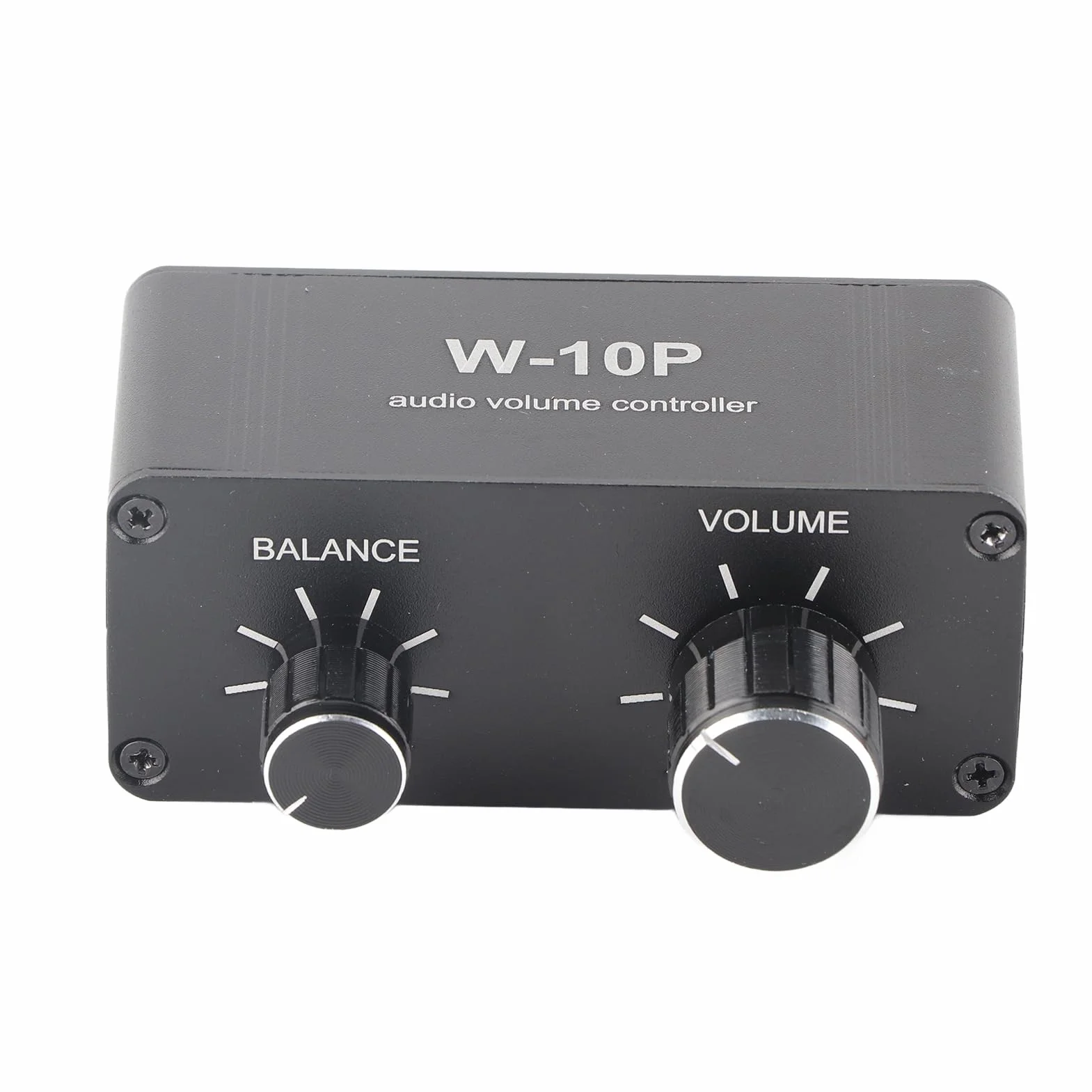 Controlador de Volumen de Audio Estéreo, Mini Atenuador Pasivo Estéreo con Entrada/Salida de 3,5mm, Señal sin Pérdidas, Carcasa de Aleación de Aluminio