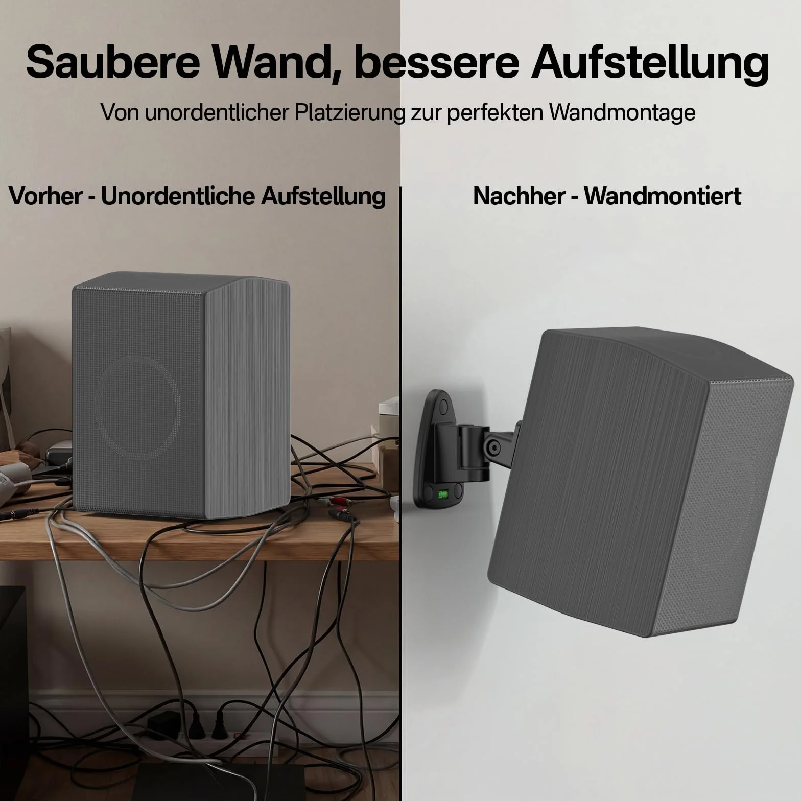 Juego de 2 soportes de pared ajustables para altavoces Samsung HW-Q990D/Q990F/Q990C/QS700F – Compatible con Samsung SWA-9500S/SWA-W200D soporte de pared para altavoces con cerradura y rosca