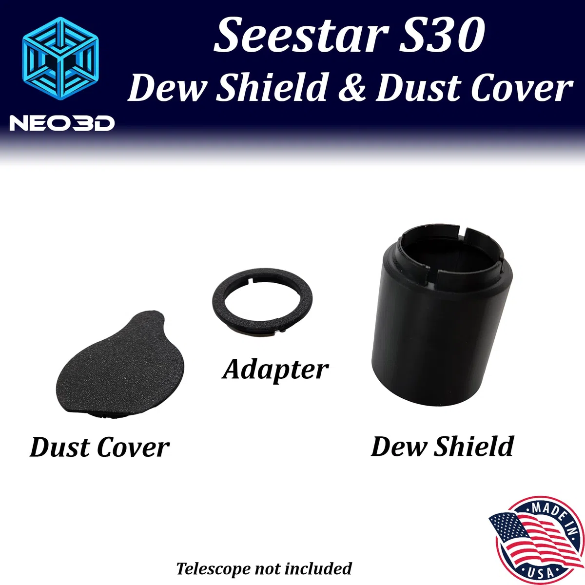Seestar S30 - Kit de accesorios esenciales para protector de rocío, cubierta de lente, cubierta de rocío, el mejor kit de accesorios Seestar