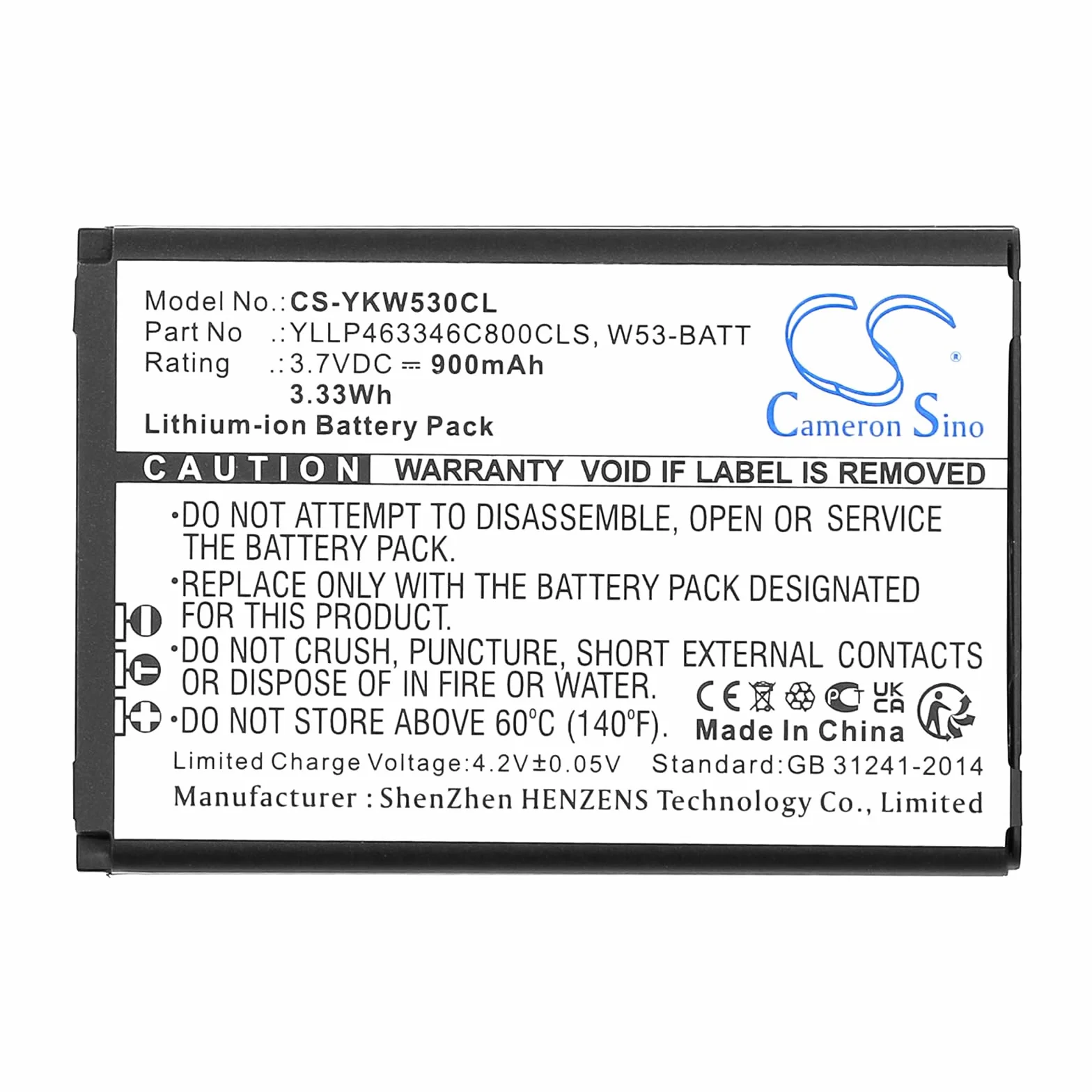 TECHTEK baterías Compatible con [Yealink] W53, W53h, W53P, W73, W73H, W73P sustituye W53-BATT, para YLLP463346C800CLS, para YLLP523446C1010CTM FBA