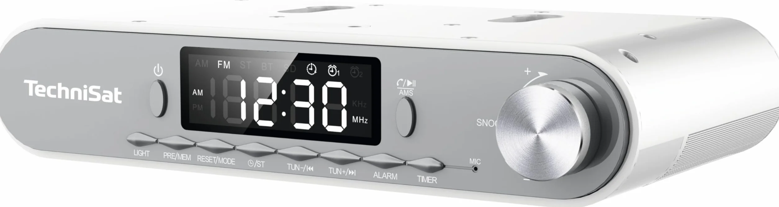 TechniSat Viola Radio de cocina - Radio de montaje bajo con UKW/FM, pantalla LED, luz de trabajo, temporizador, Bluetooth, función de alarma, manos libres, altavoz de 5 W
