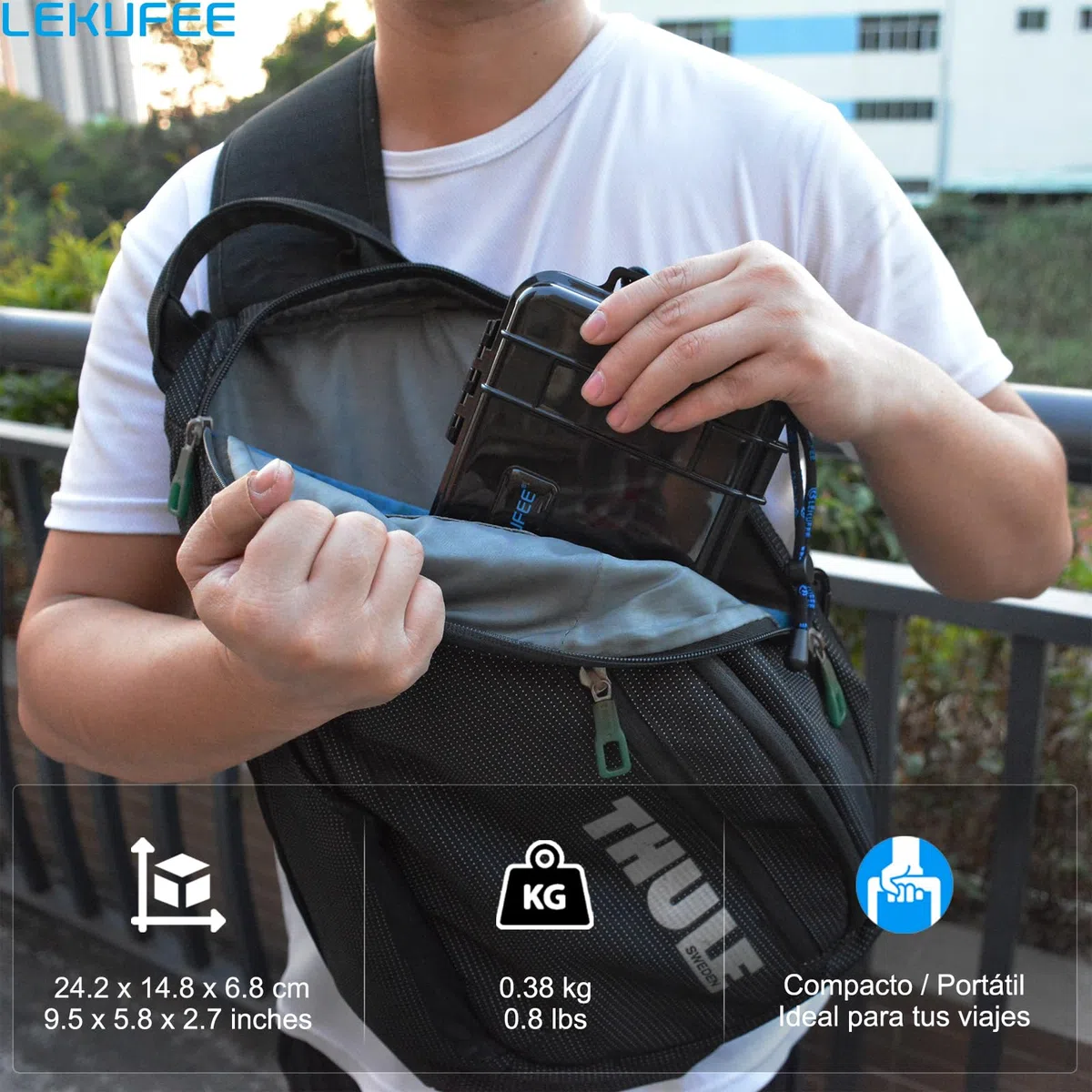 LEKUFEE Estuche Rígido Impermeable para dji Osmo Pocket 4, dji Pocket 3, Pack Estándar, Pack para Creadores, Pack Esencial y Accesorios (Bolsa Solamente)
