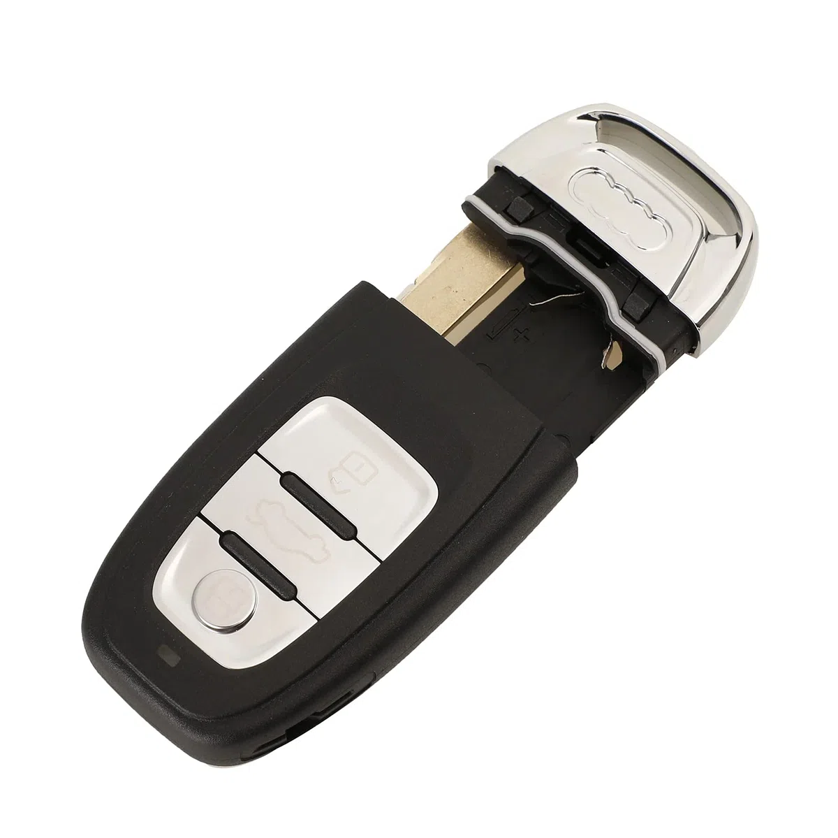 Pro-Plip - Llave Completa con electrónica programadora, Compatible con A4 S4 A5 S5 Q5 RS A6 A7 A8 3 Botones 868MHz ID46 PCF7945 Mando a Distancia en Blanco